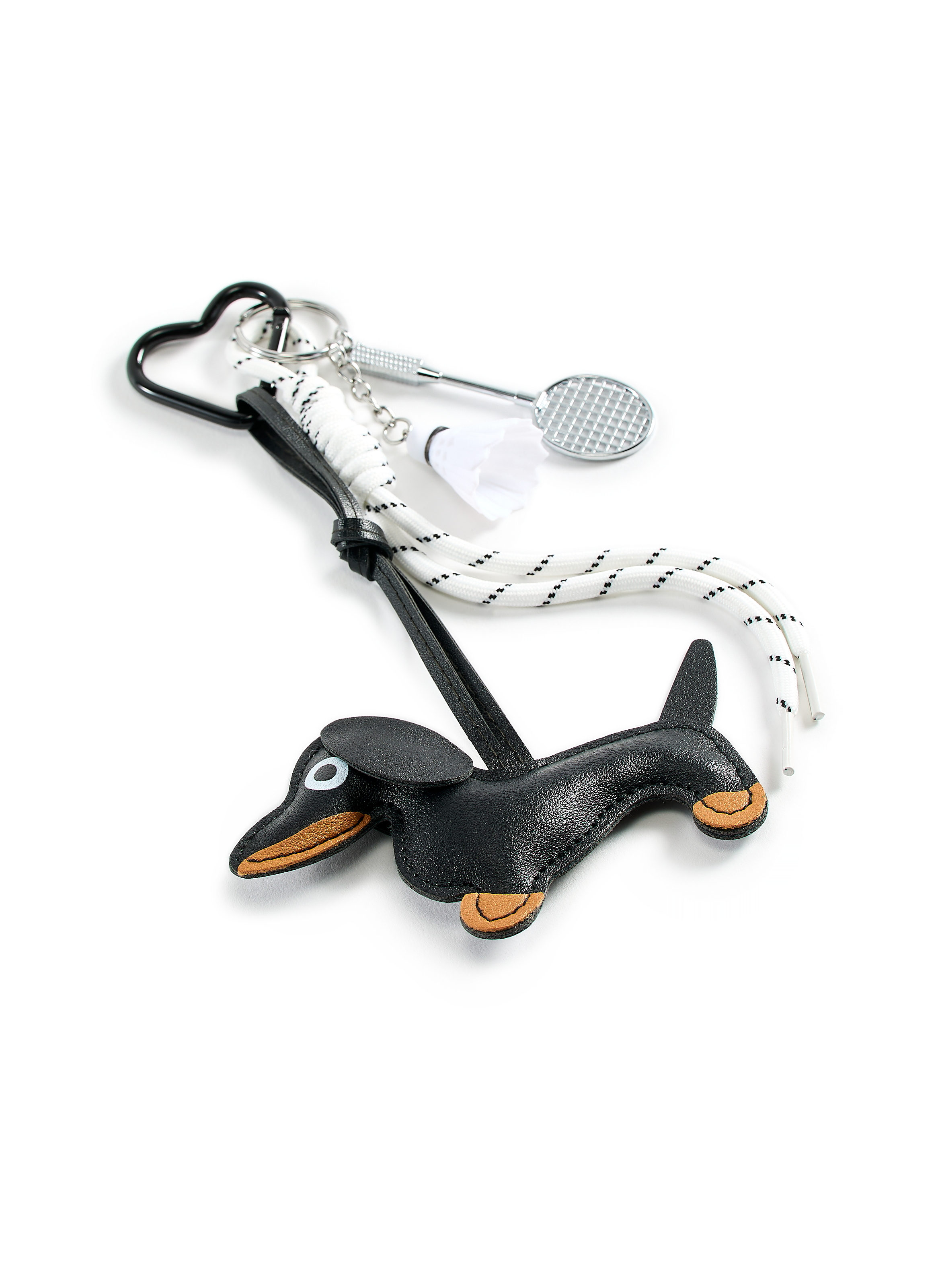 Charm keychain AU PRINTEMPS PARIS Black