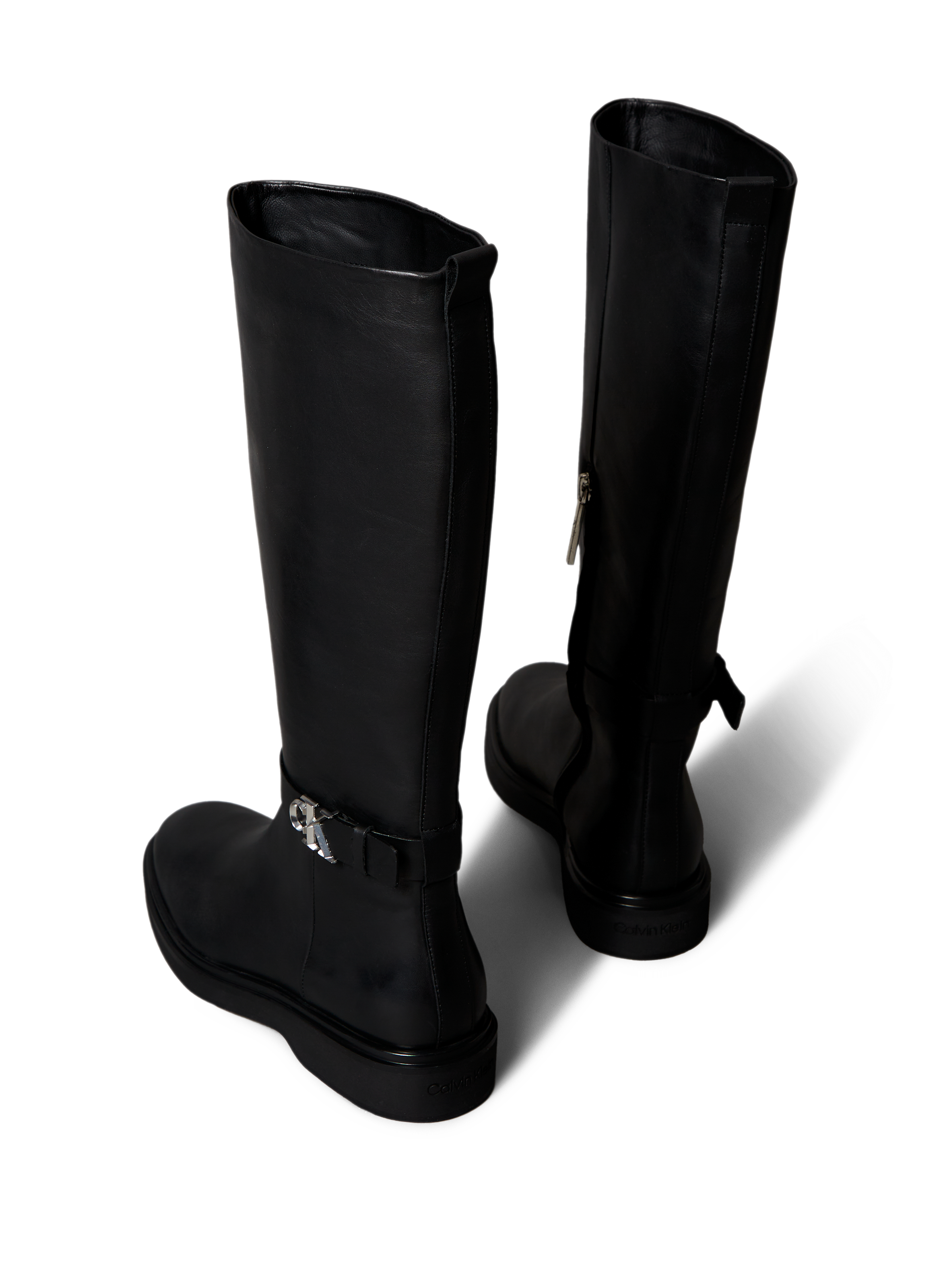 Bottes hautes en cuir CALVIN KLEIN Noir