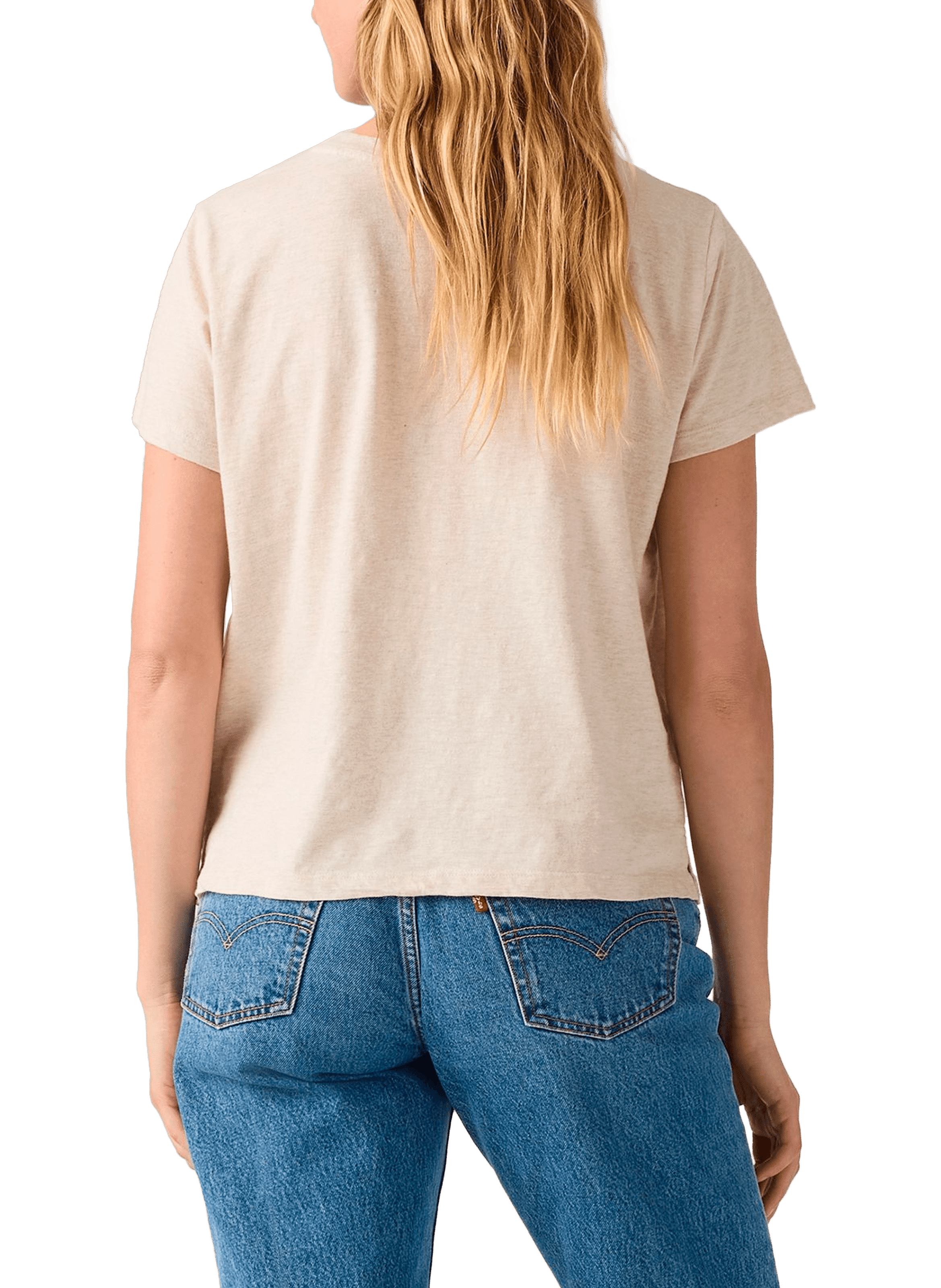 T-shirt imprimé en coton LEVI'S Beige