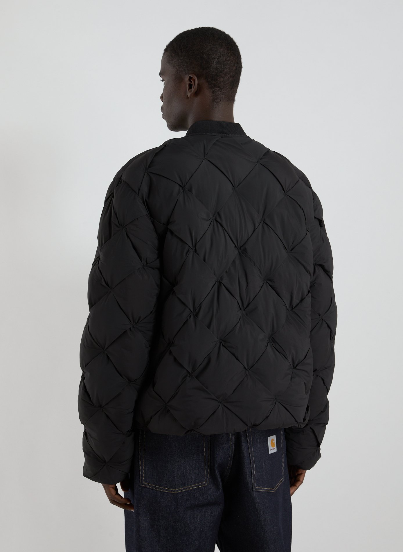 Quilted jacket with ribbed collar REPRESENT Black