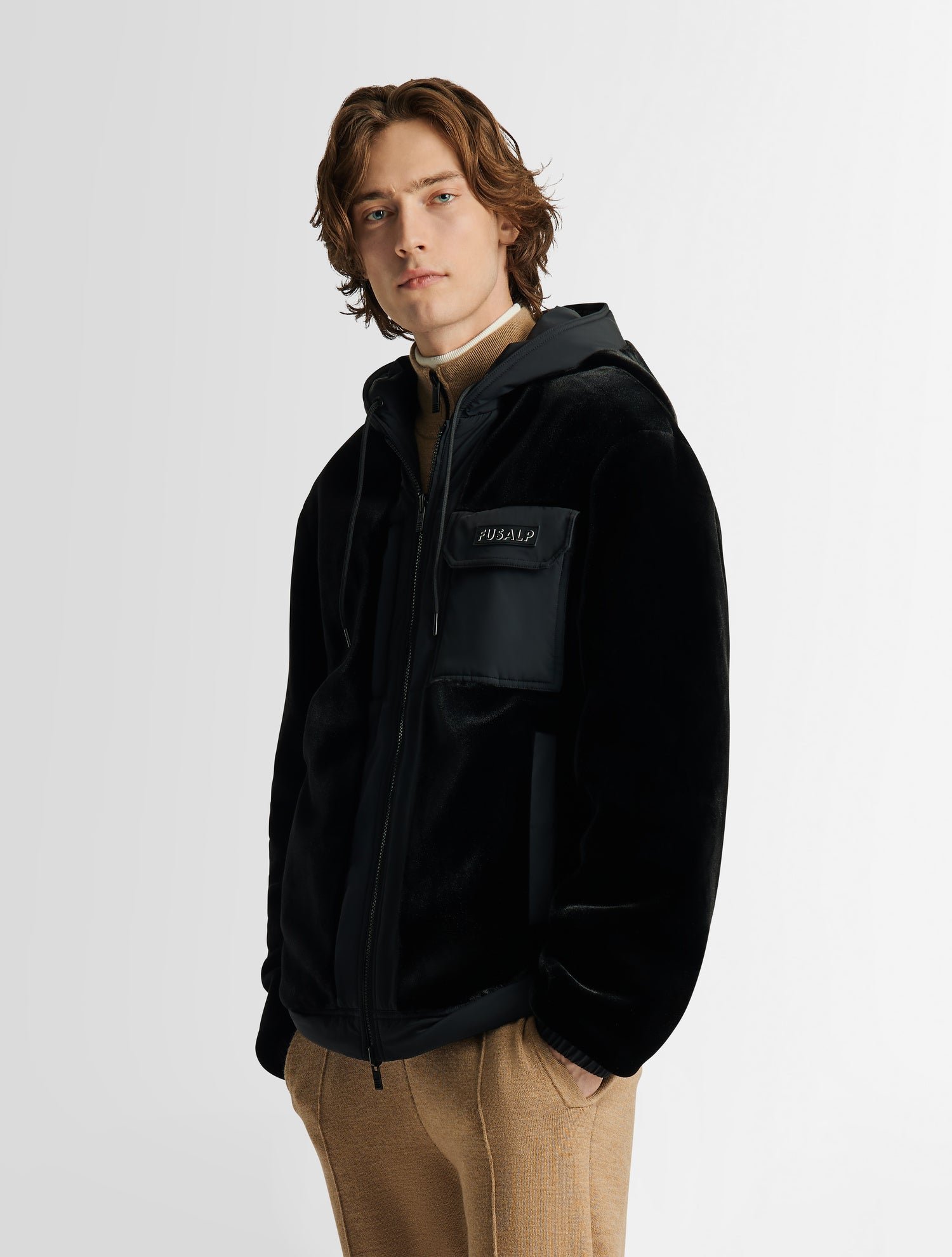 Blouson yalo col capuche coupe ample FUSALP Noir
