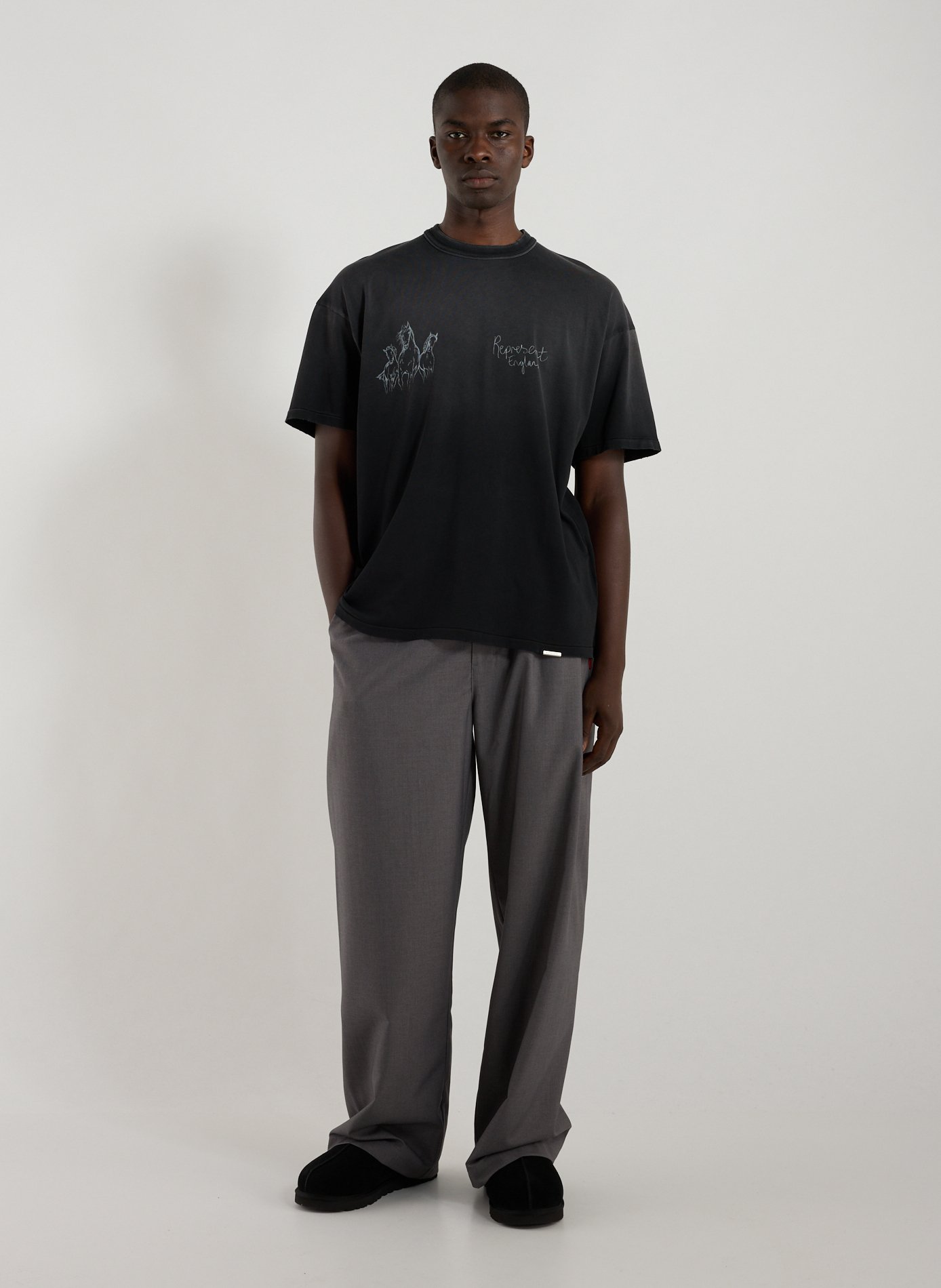 Short-sleeve printed cotton T-shirt  REPRESENT Black