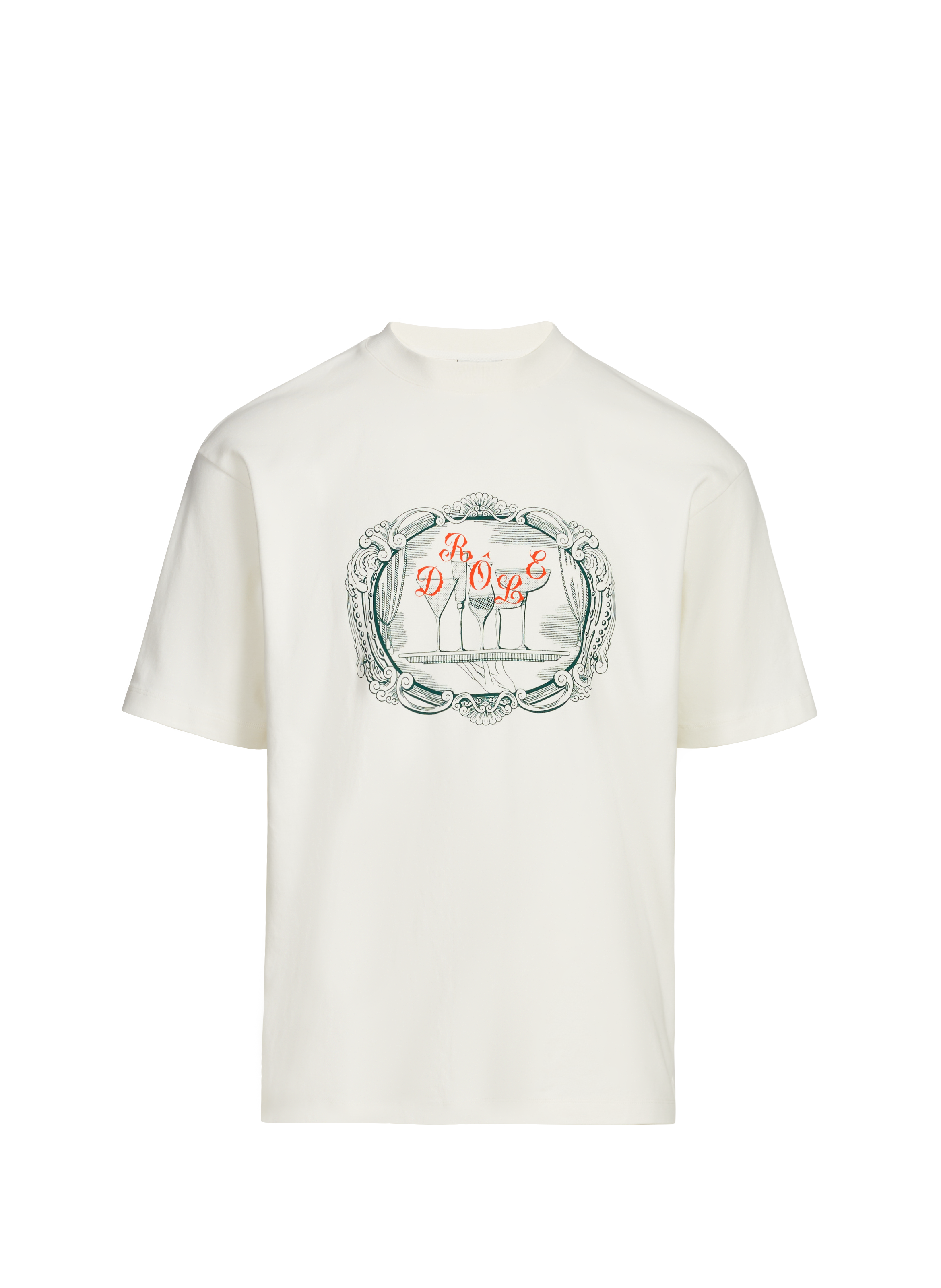 DROLE DE MONSIEUR T-Shirt ample sérigraphié en coton Beige