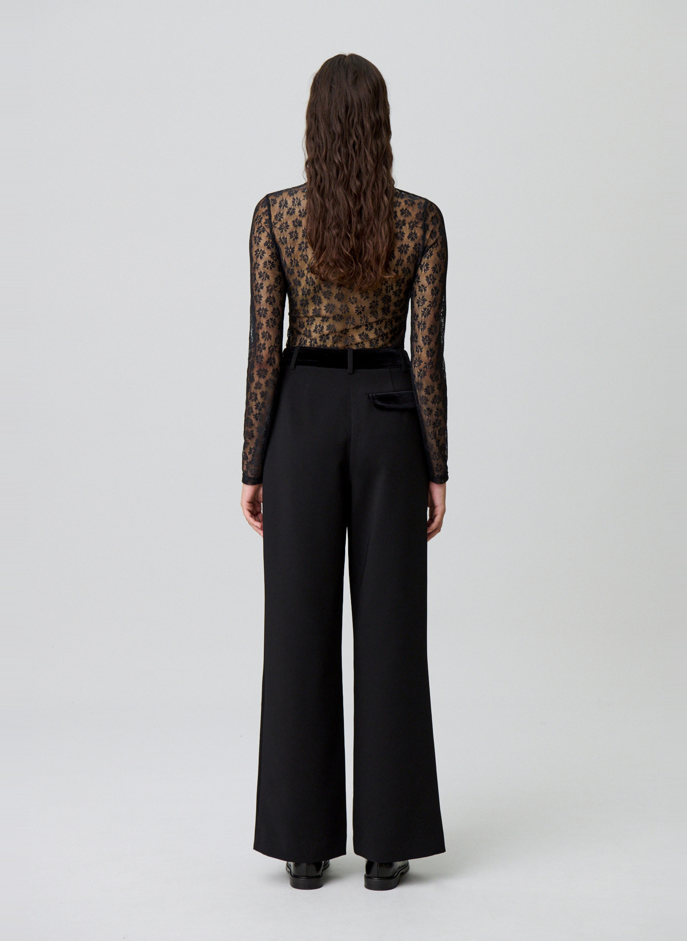 Pantalon à pinces taille haute piera CLAUDIE PIERLOT Noir