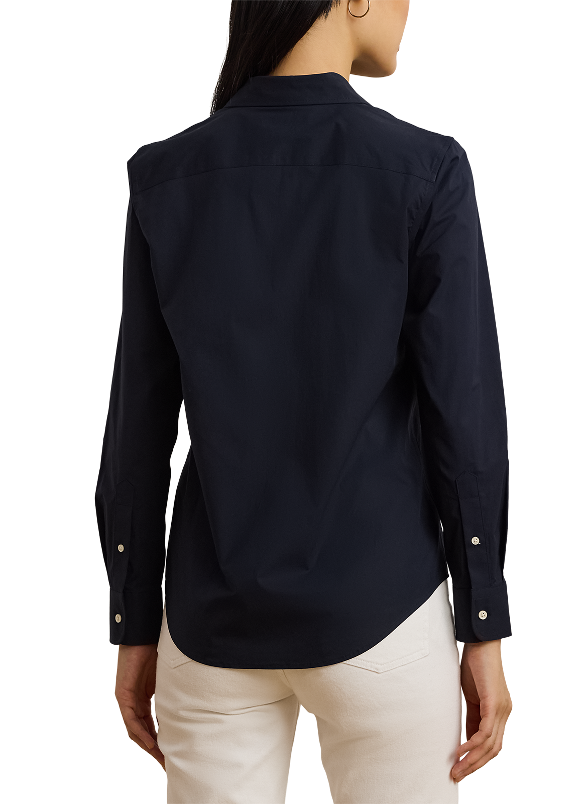 Chemise ajustée à col classique en coton LAUREN Bleu