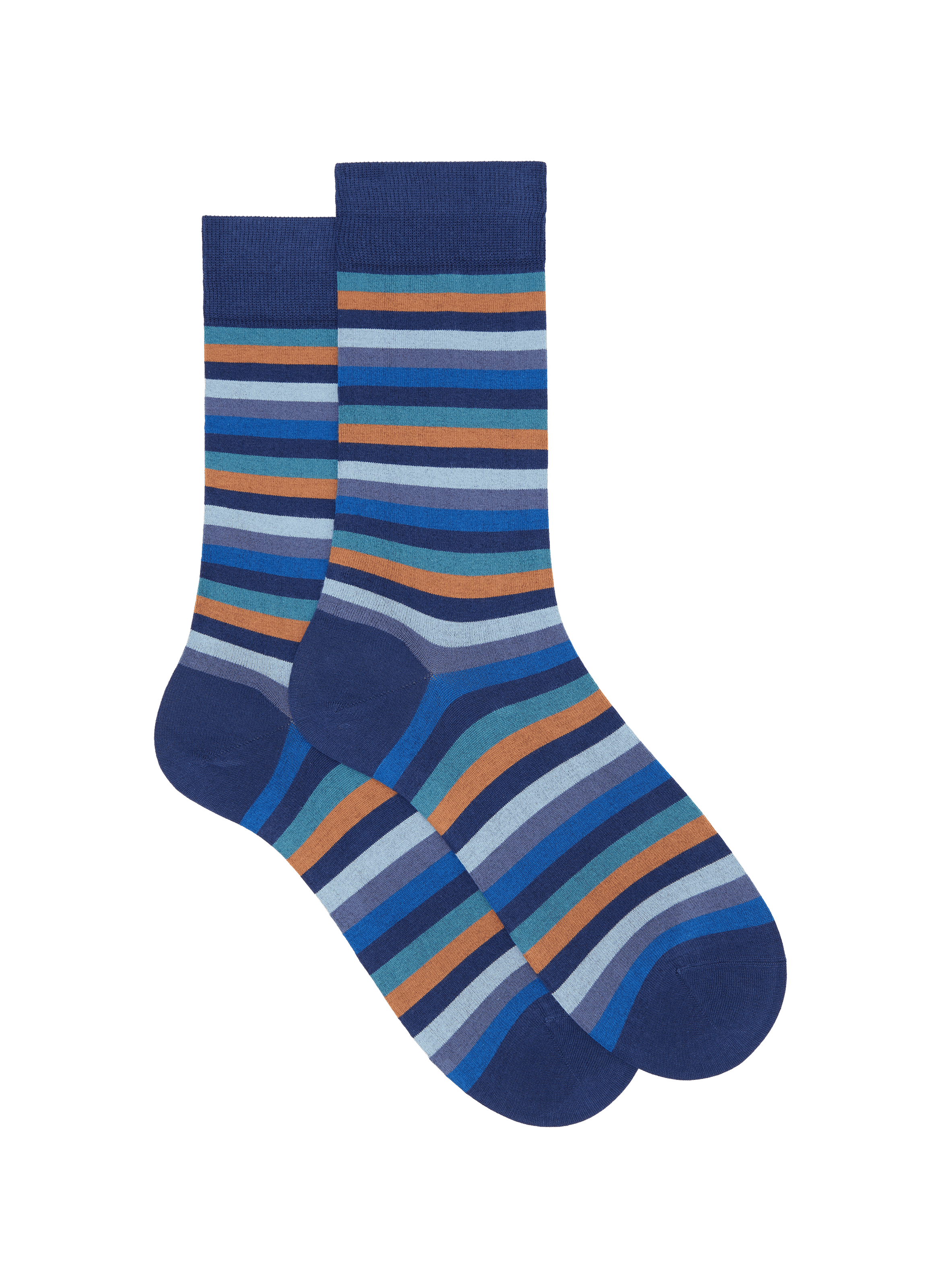 Mid-calf striped cotton blend socks DORÉ DORÉ Multicolour