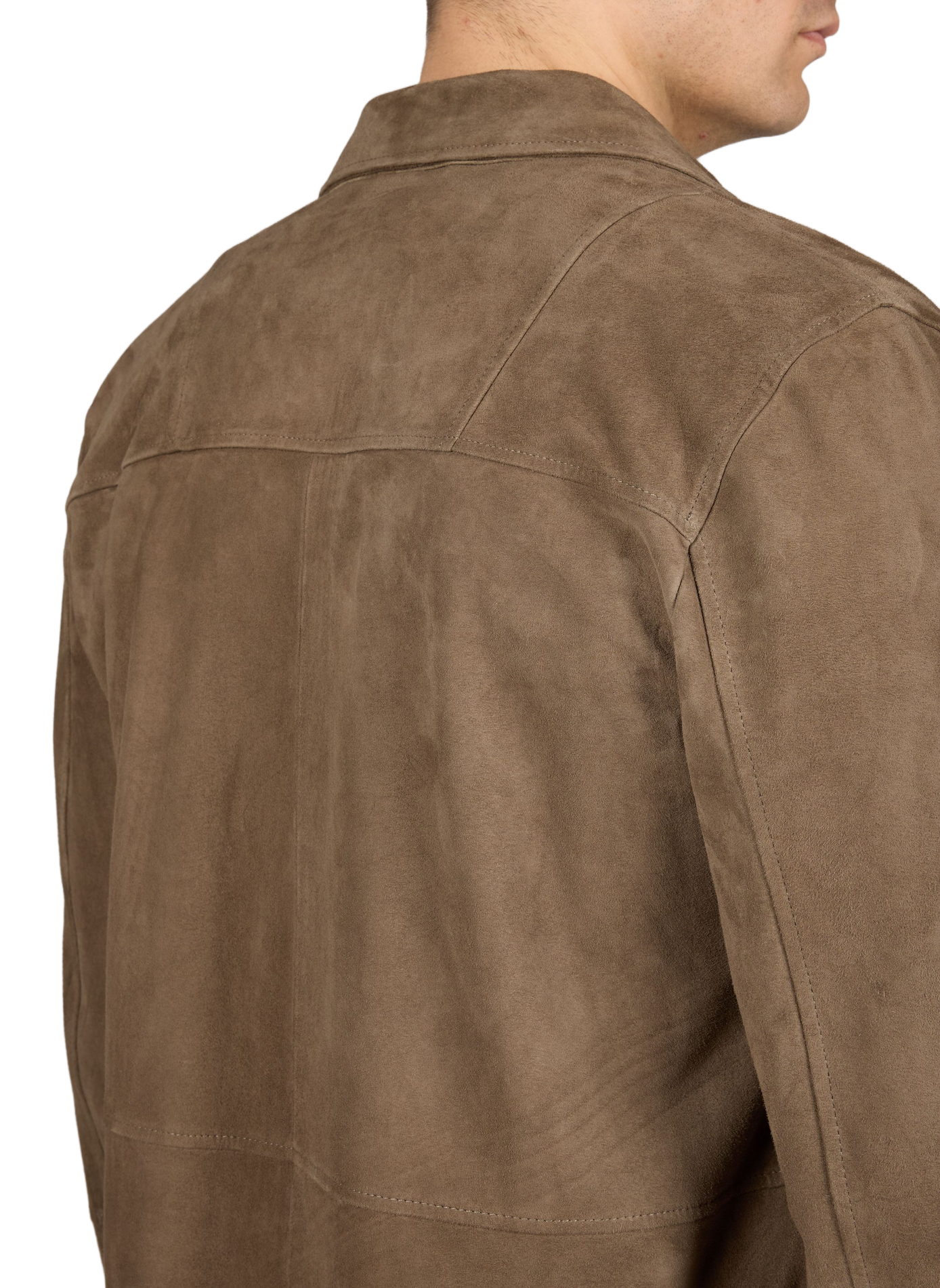 Veste col classique en cuir suédé CLOSED Gris