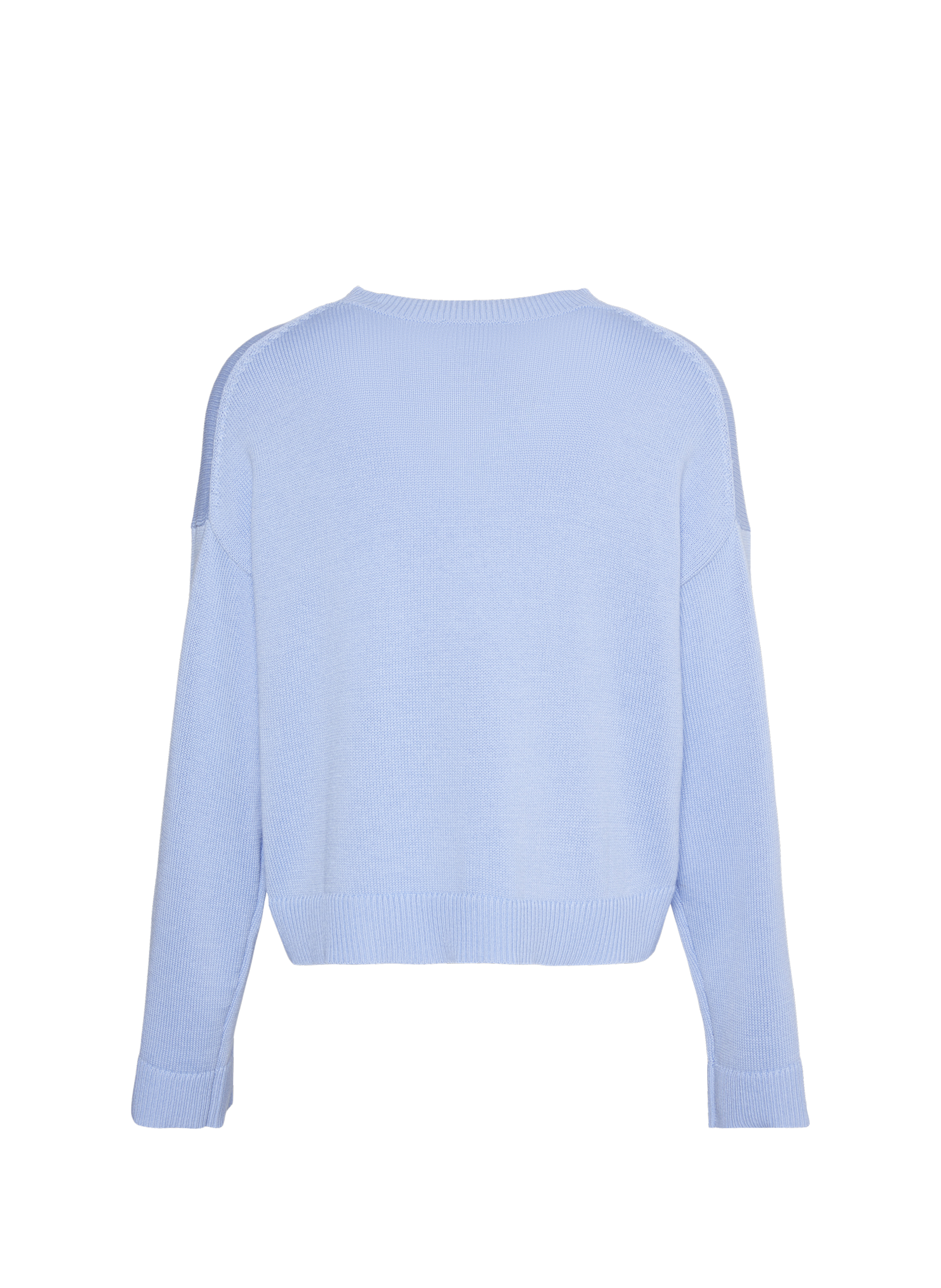 Straight long-sleeved cotton sweater CALVIN KLEIN Blue