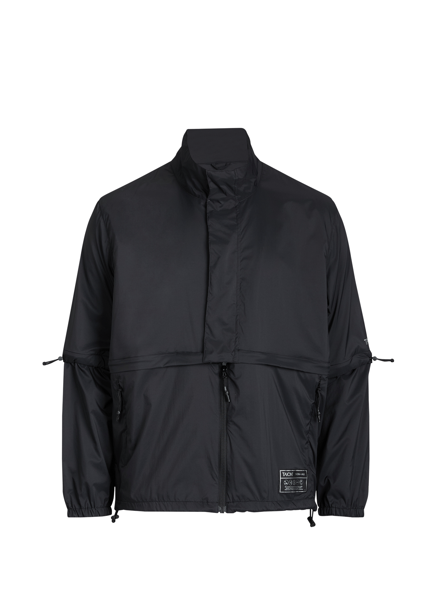 Jacket with removable sleeves and hem with zip TAION Black