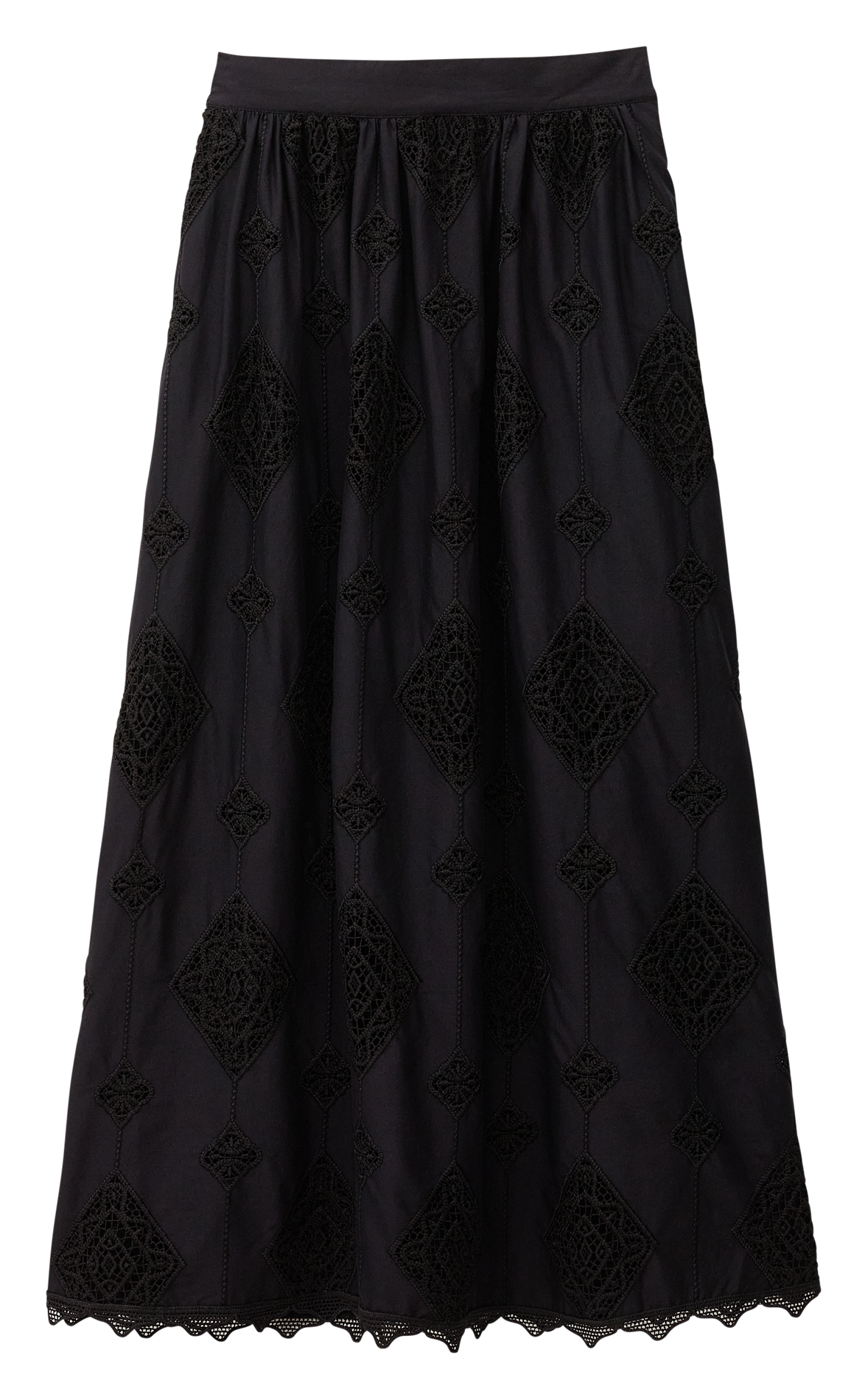 Jupe longue en coton mélangé mona BA&SH Noir