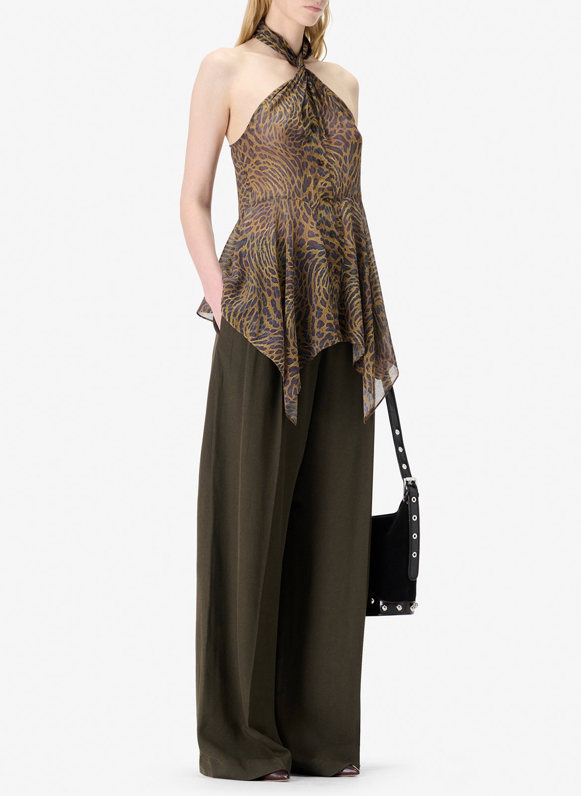 Wide solid pleated pants IRO Green