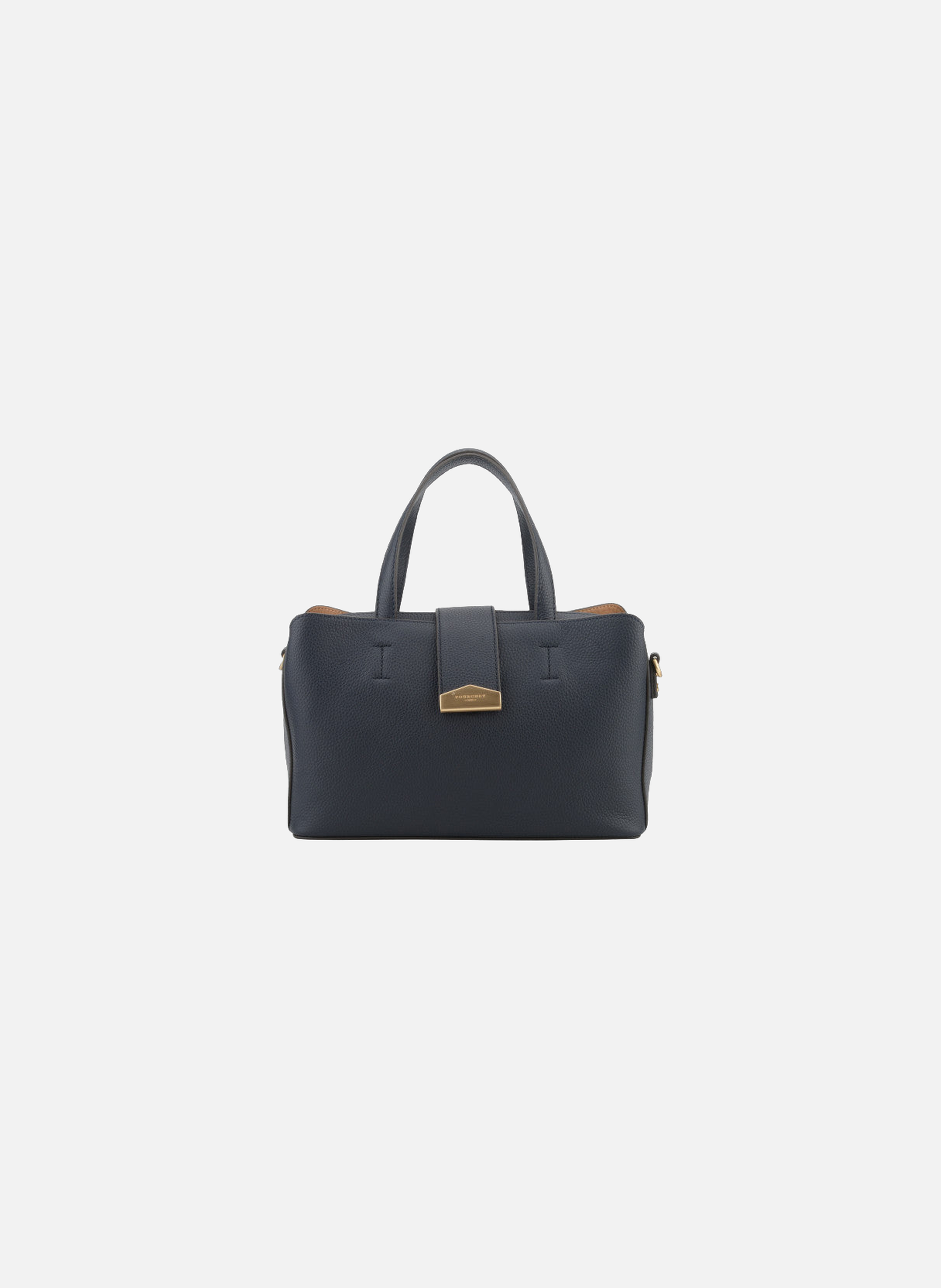 Cavalcade | sac à main mm en cuir de vachette POURCHET Bleu