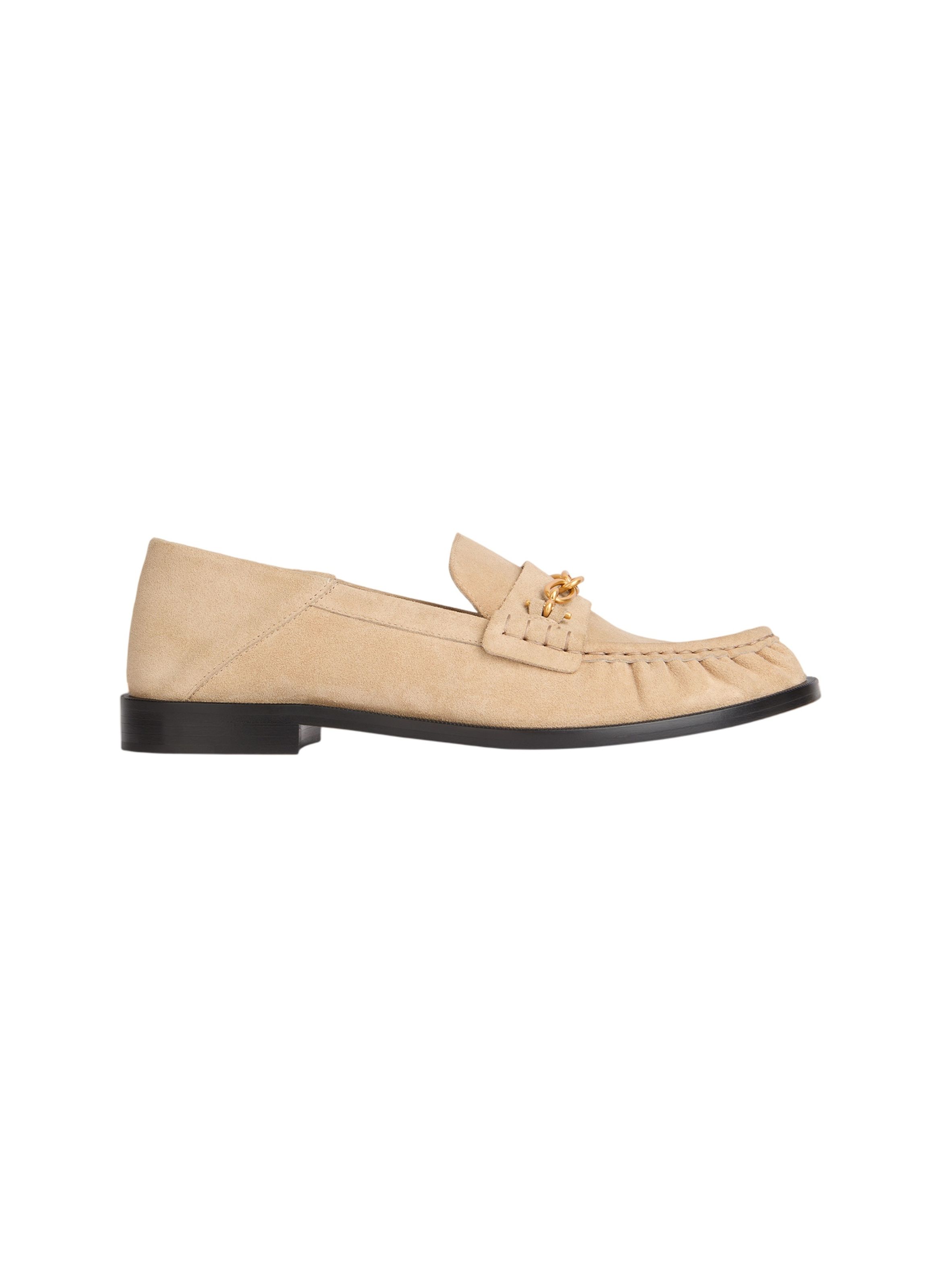 Mocassins sync en cuir suédé BALMAIN Beige