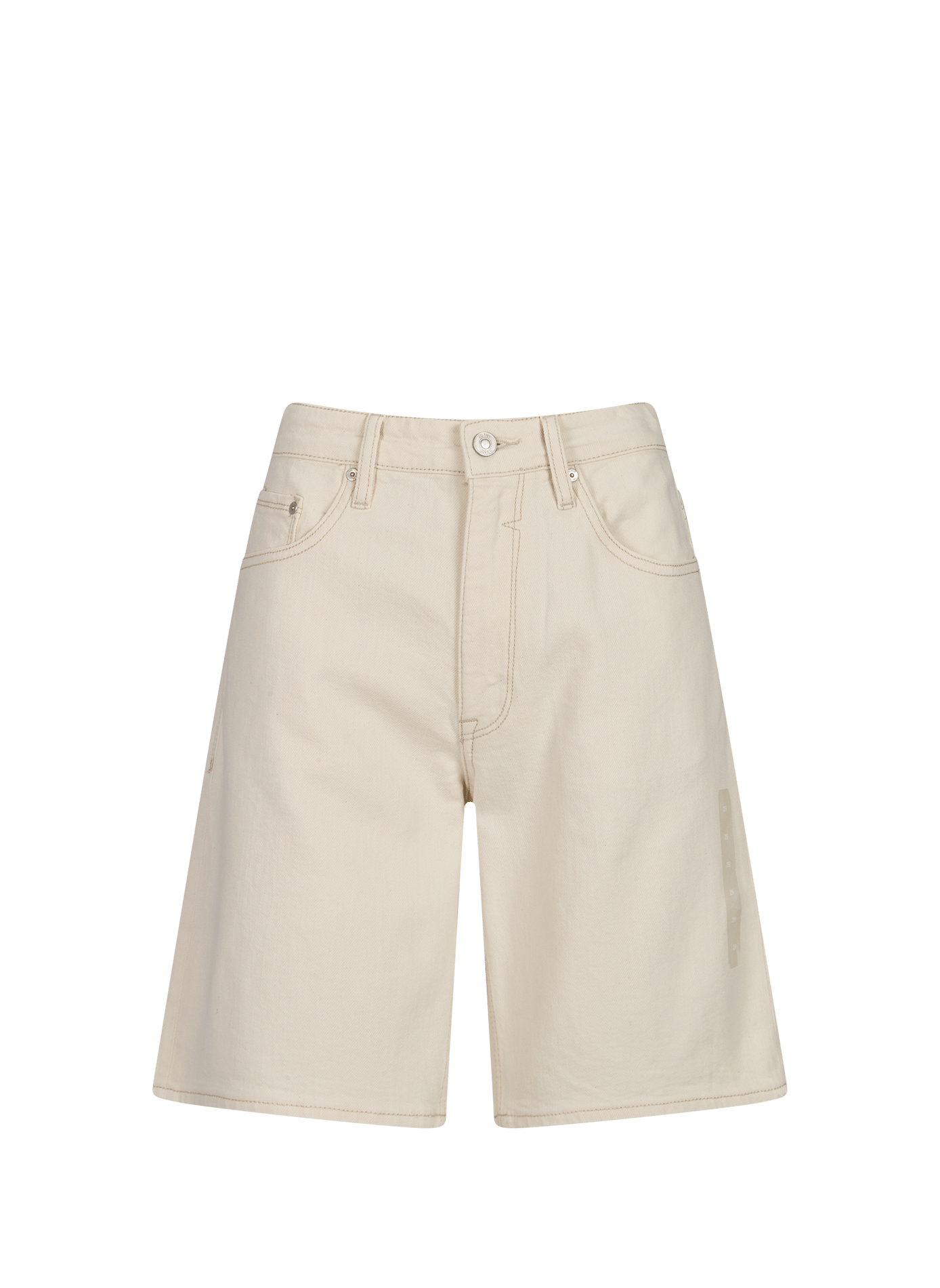 Short coupe droite en coton GUESS Beige