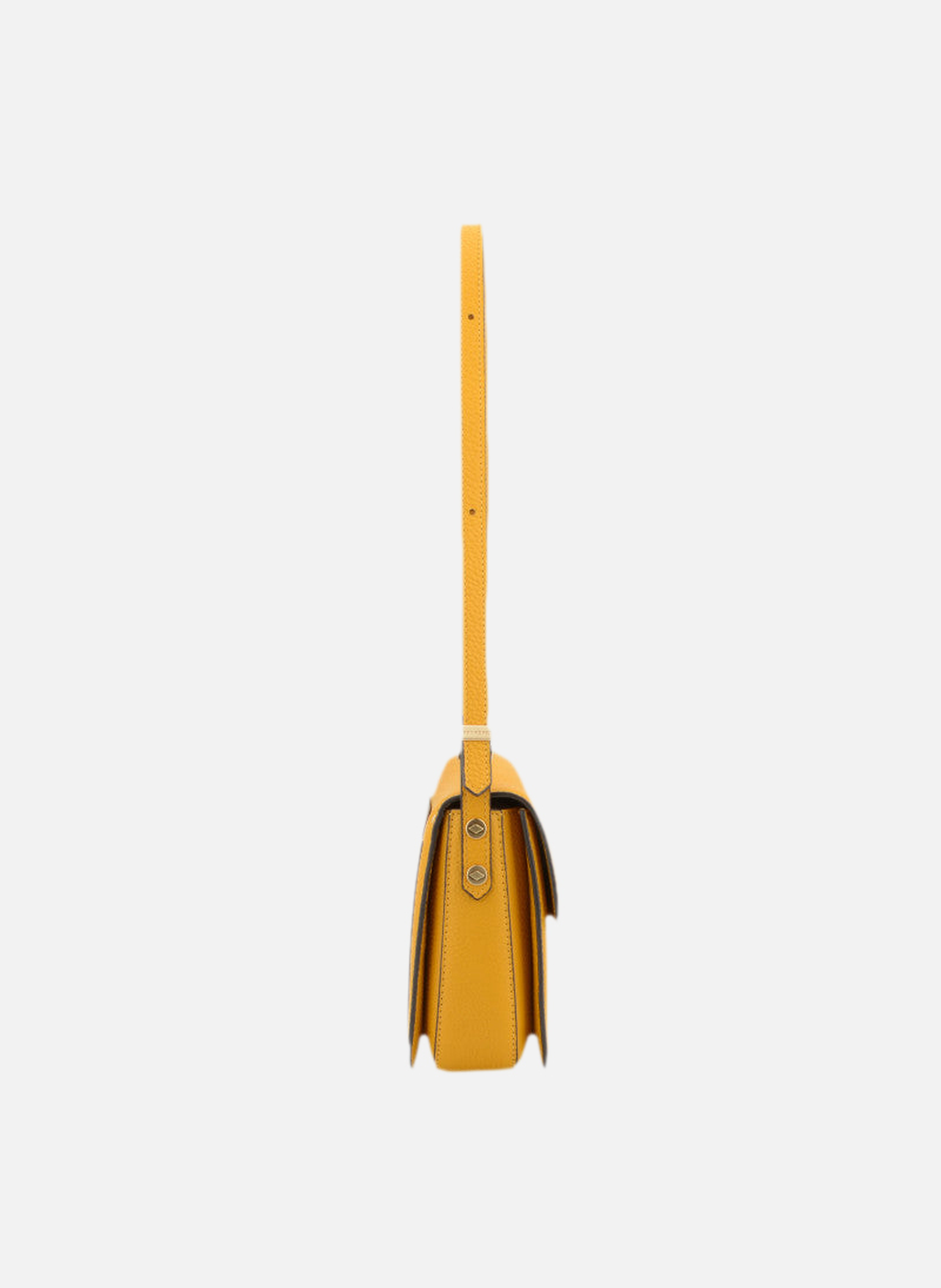 Auteuil | sac porté travers gm en cuir de vachette POURCHET Jaune