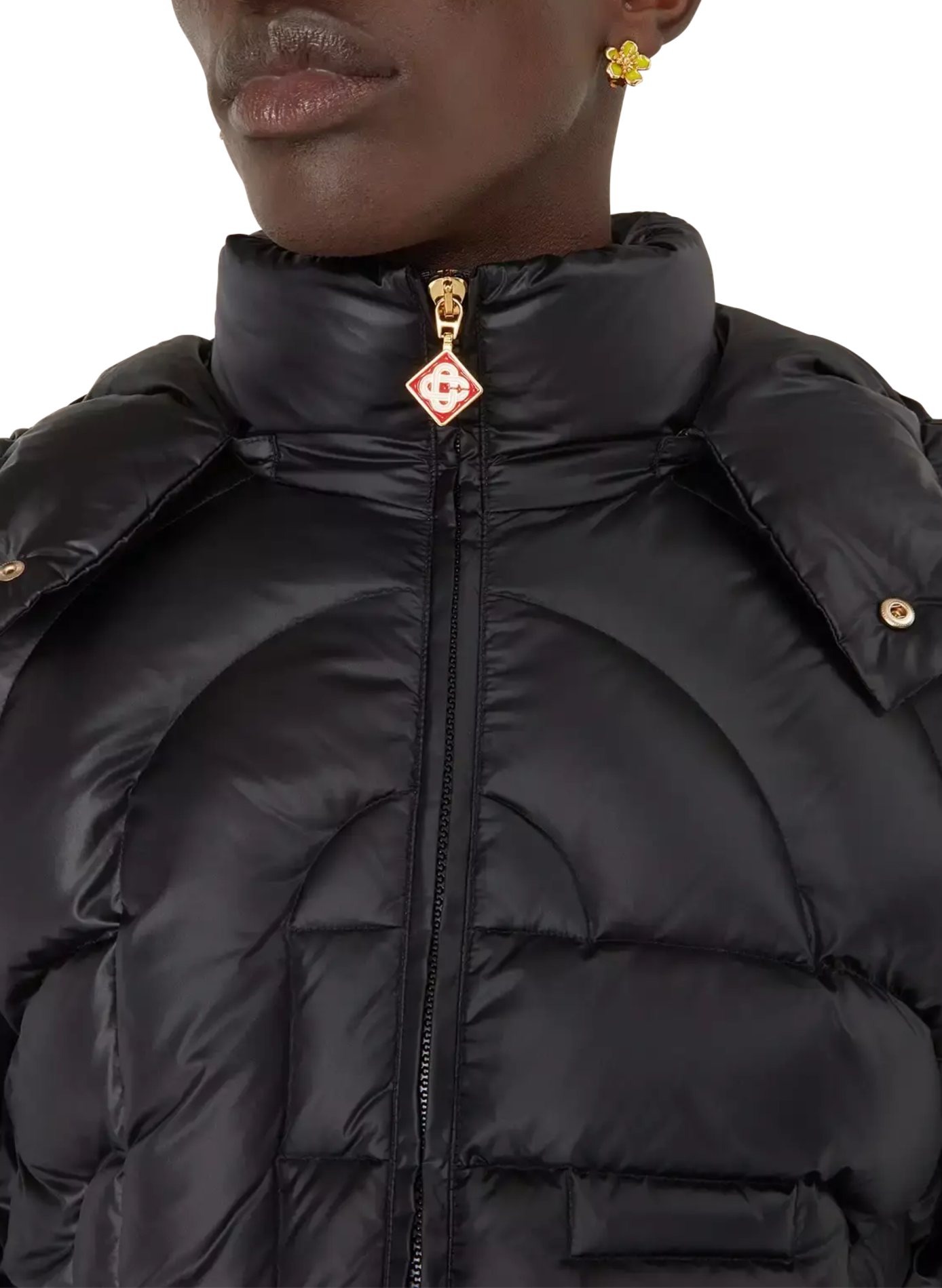 Doudoune oversize à capuche CASABLANCA PARIS Noir