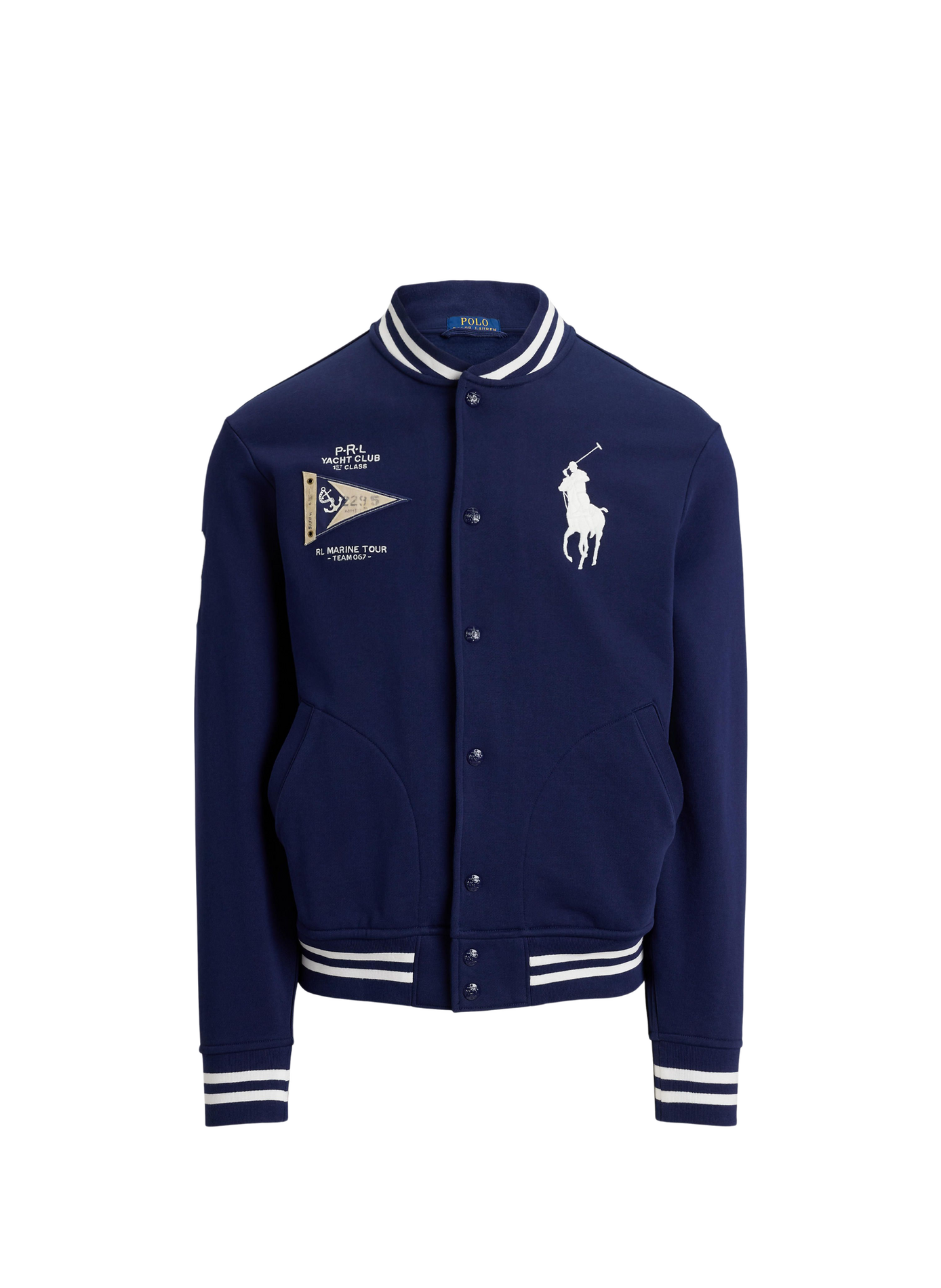 Varsity-Jacke aus Baumwollmischung POLO RALPH LAUREN Blau