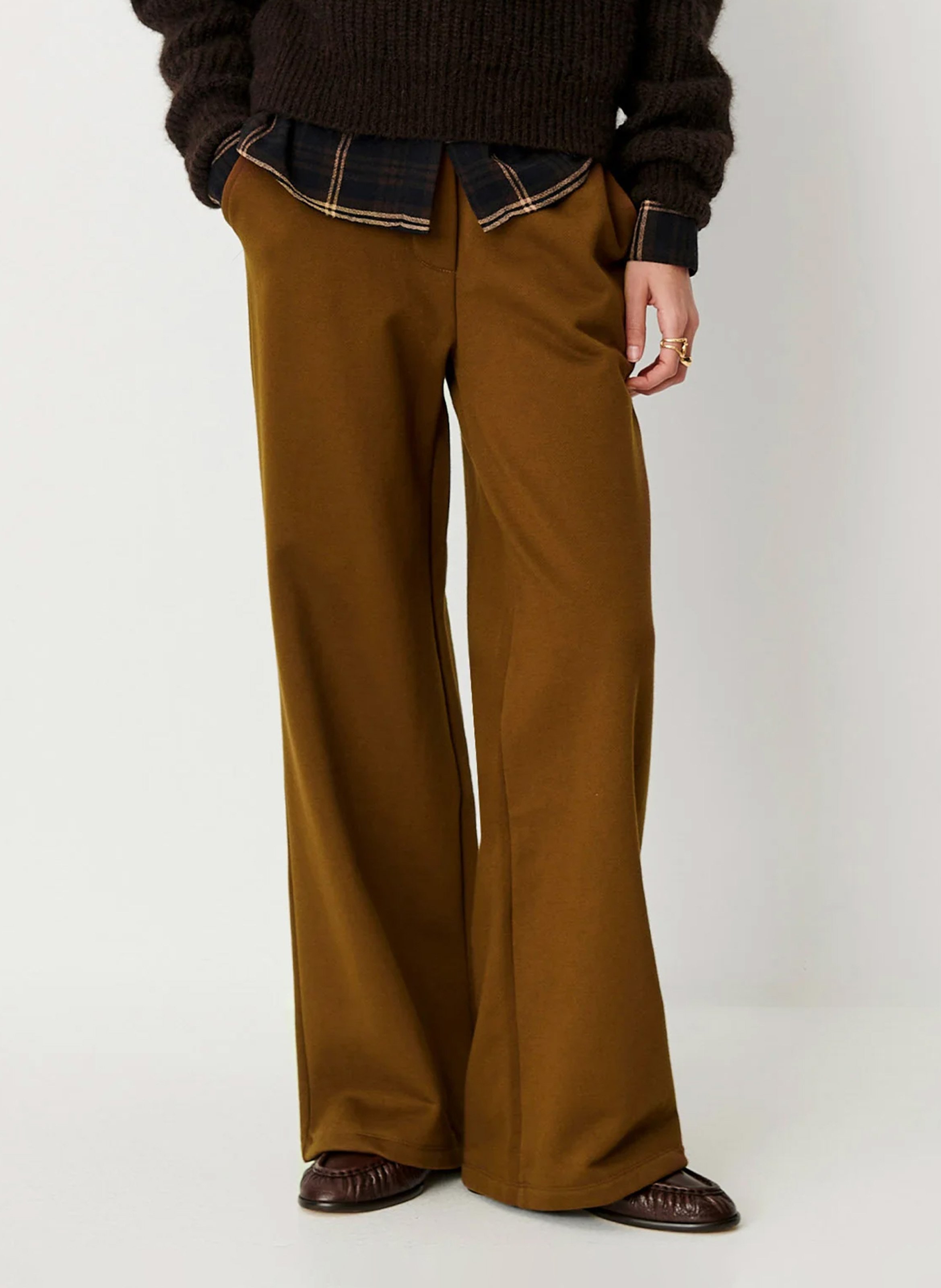 Jogging ample taille haute breakin SESSUN Marron