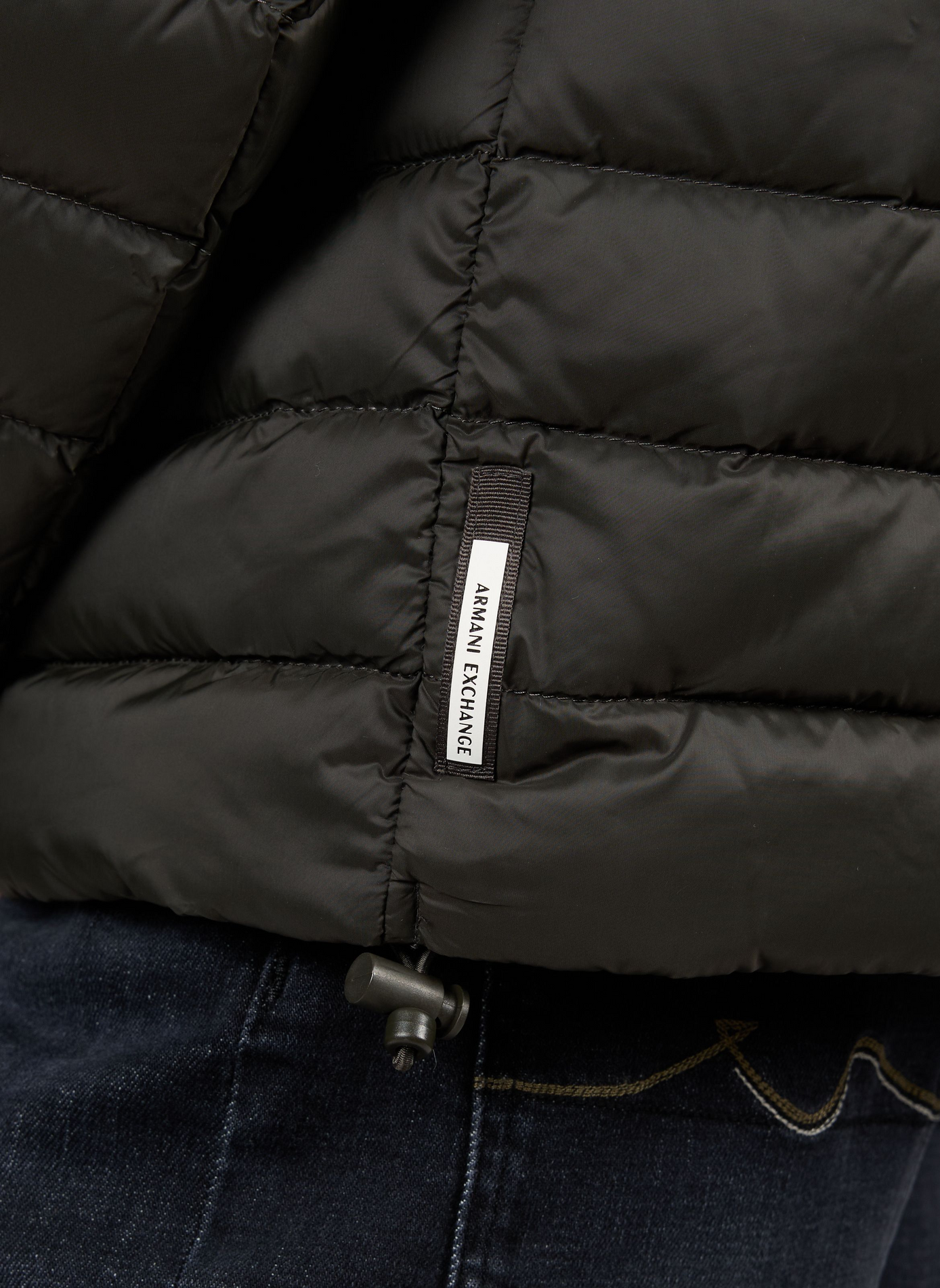 Quilted straight down jacket ARMANI EXCHANGE Khaki