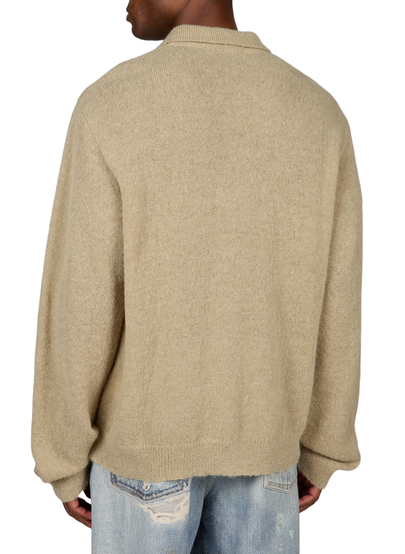 Polo trui van gemengde alpaca en wol OUR LEGACY Kaki