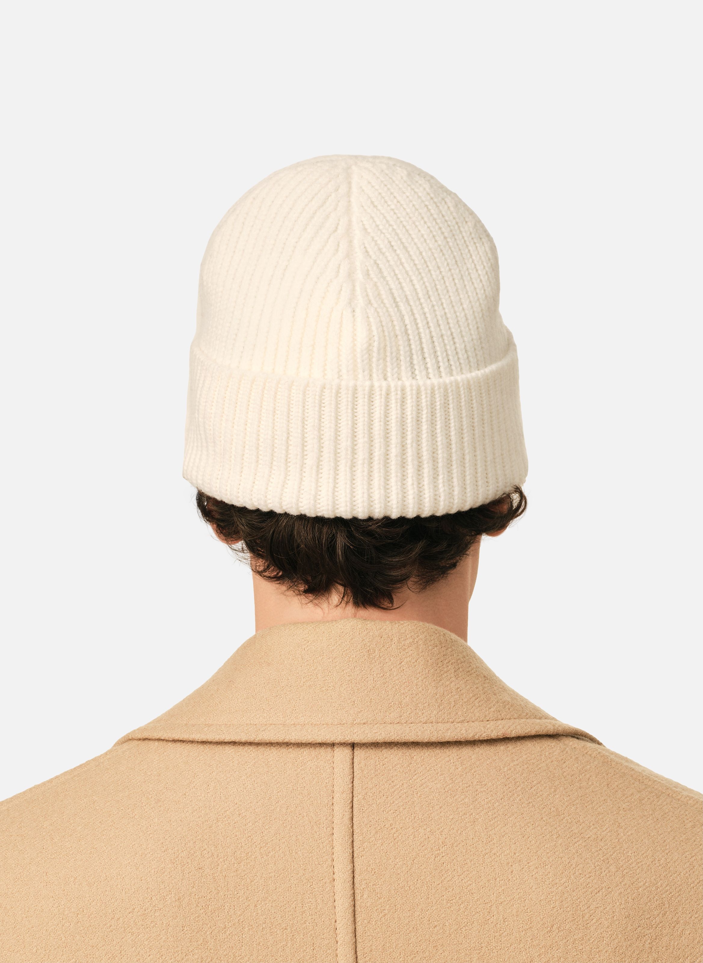 Bonnet unisexe en laine ami de coeur AMI PARIS Blanc