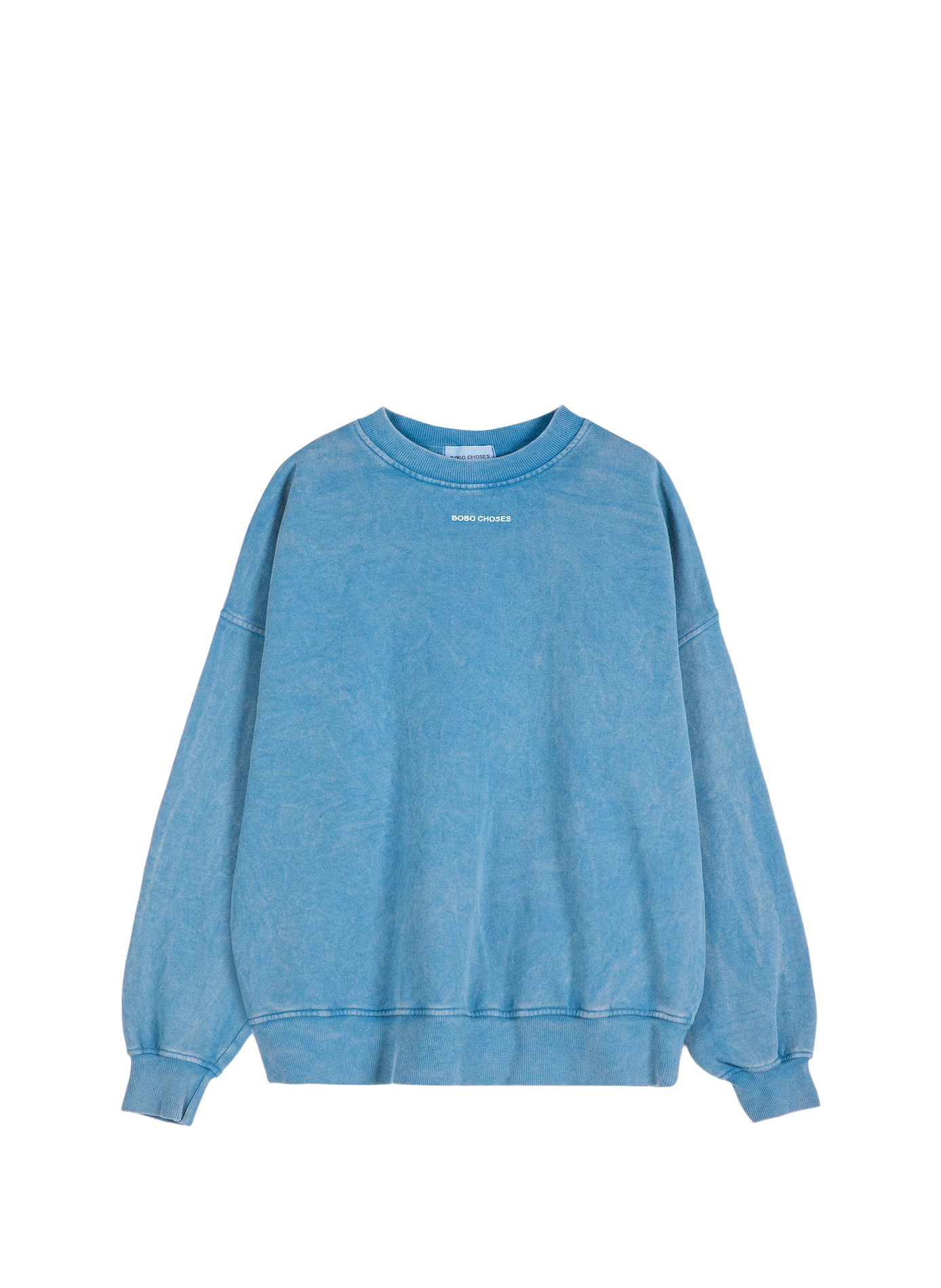 Großer Sweatshirt mit gesticktem Logo aus Baumwolle BOBO CHOSES Blau