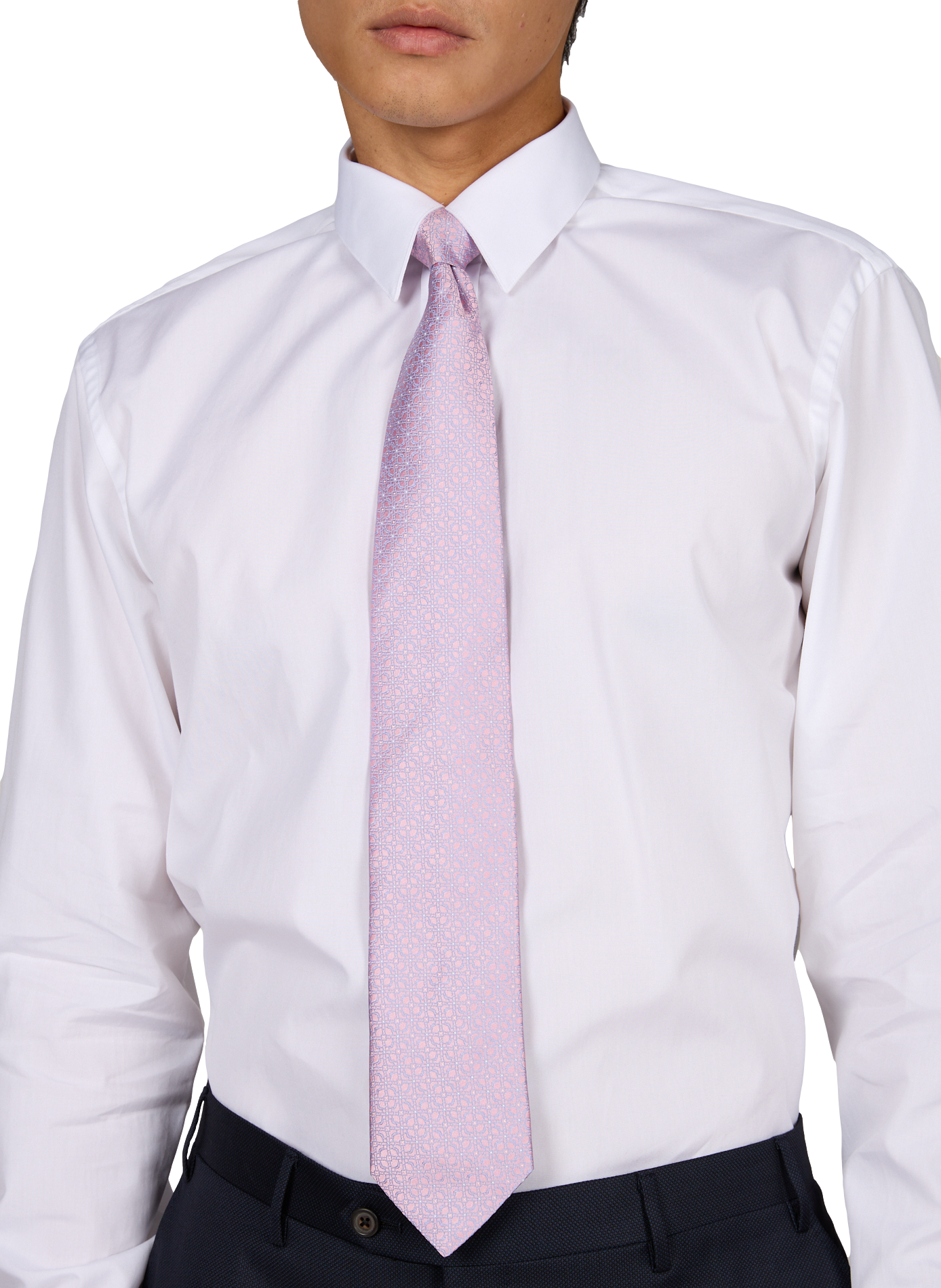 Seidenschlips mit Print ETON Rosa