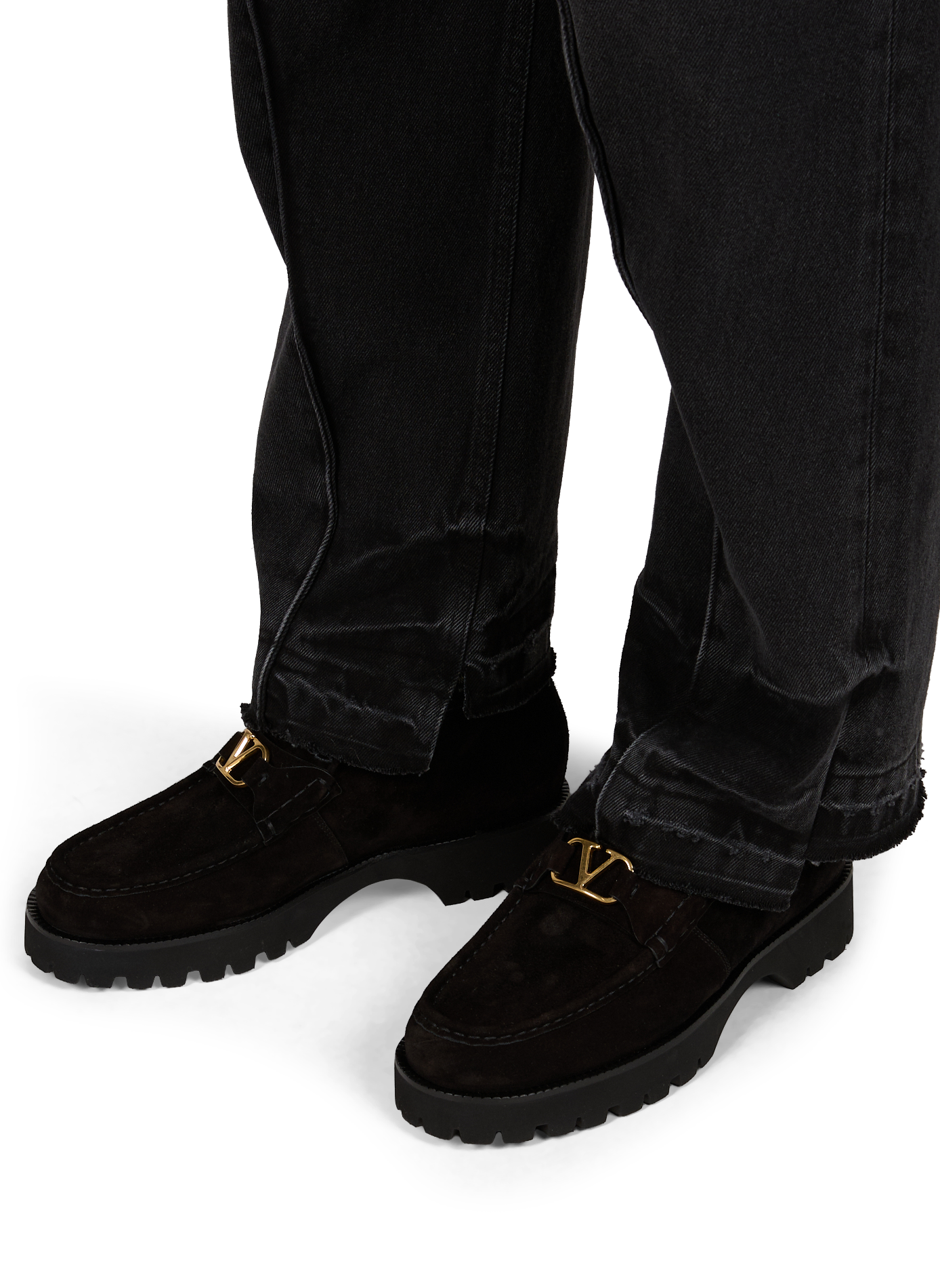 Mocassins en cuir VALENTINO Noir