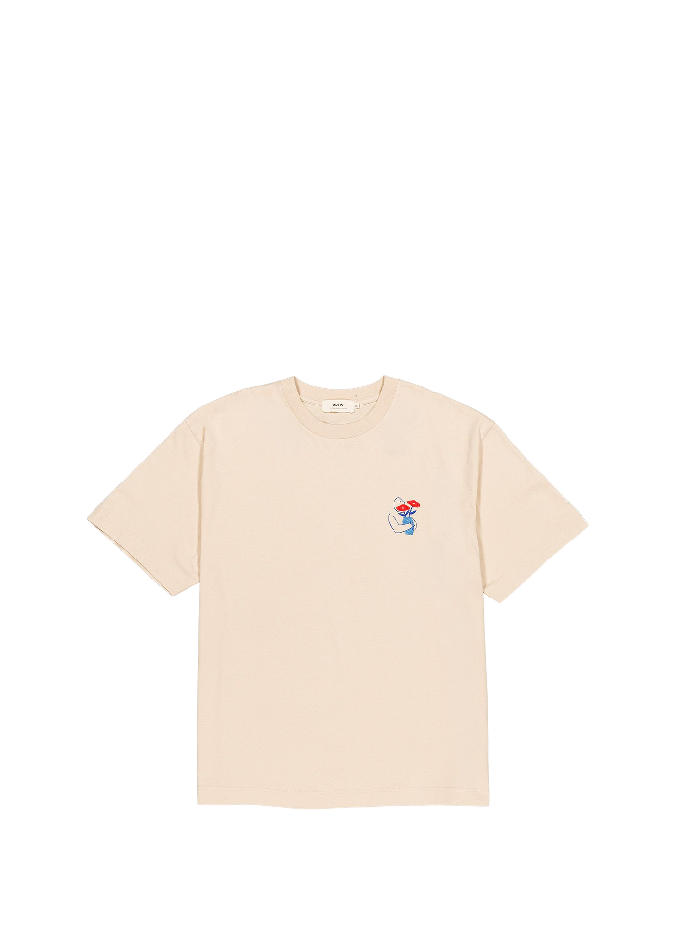 Straight cotton t-shirt OLOW Beige