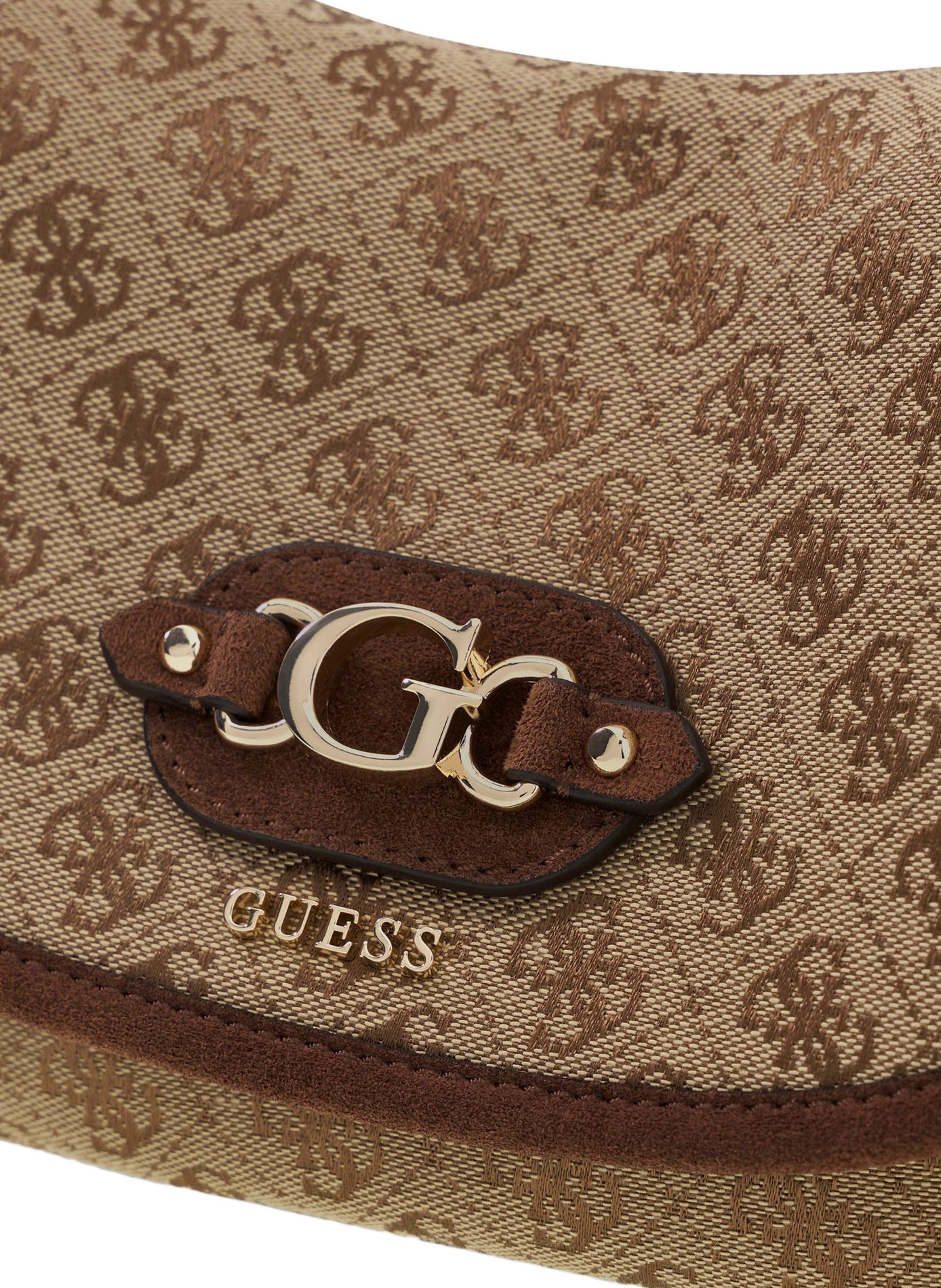 Sac porté épaule monogramme  GUESS Marron