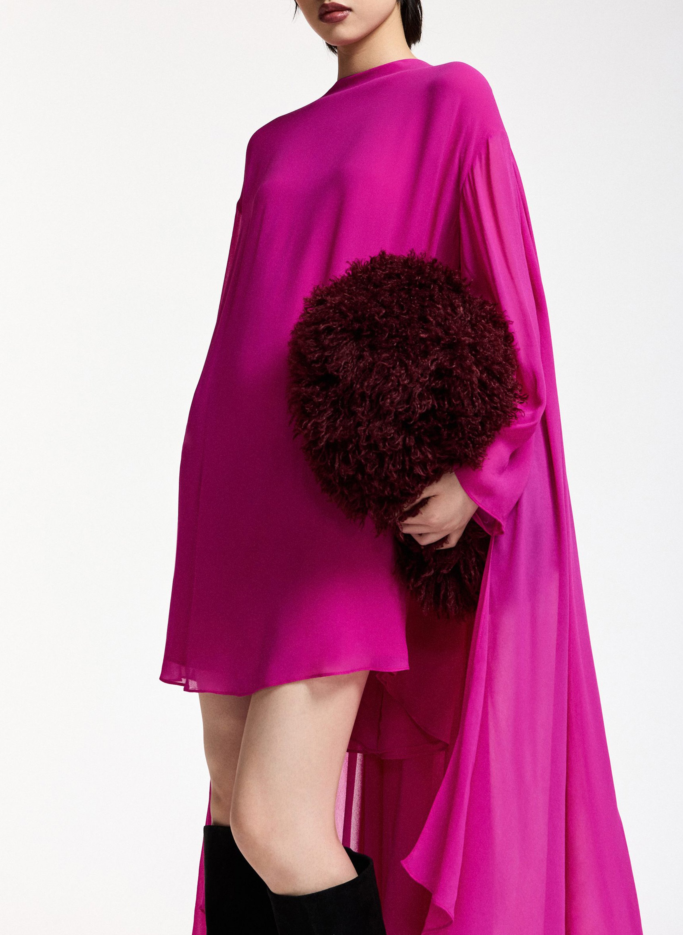 Robe courte ample col montant kaydence ESSENTIEL ANTWERP Rose