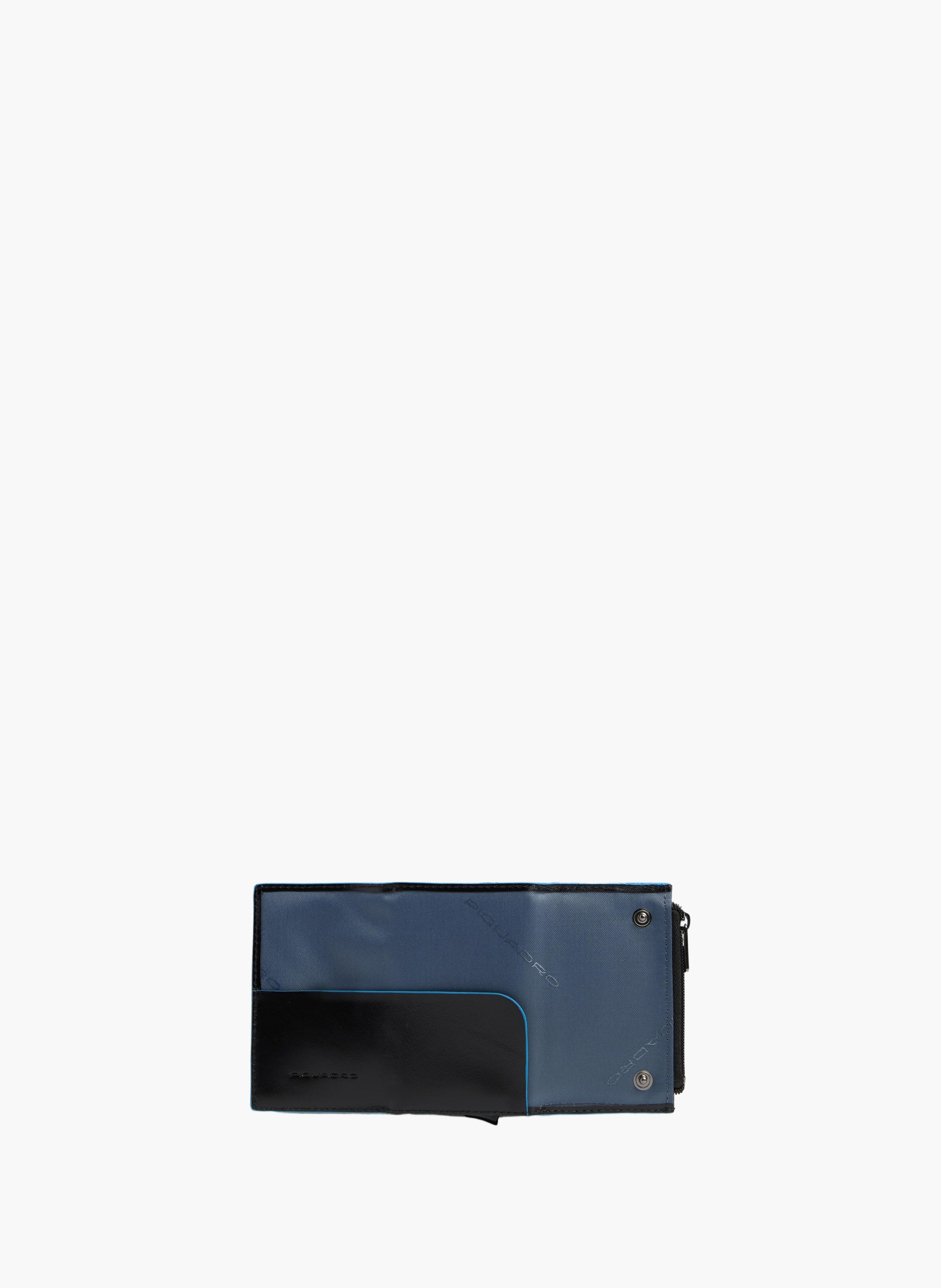Portefeuille compact pop-up avec porte-monnaie PIQUADRO Noir