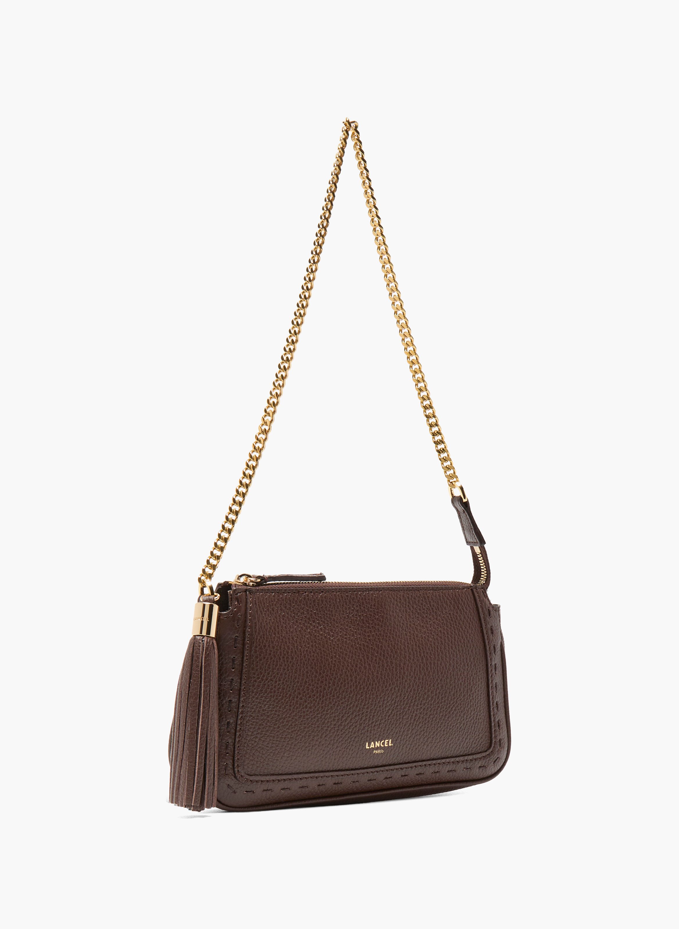 Pochette chaine premier flirt de lancel en cuir LANCEL Marron