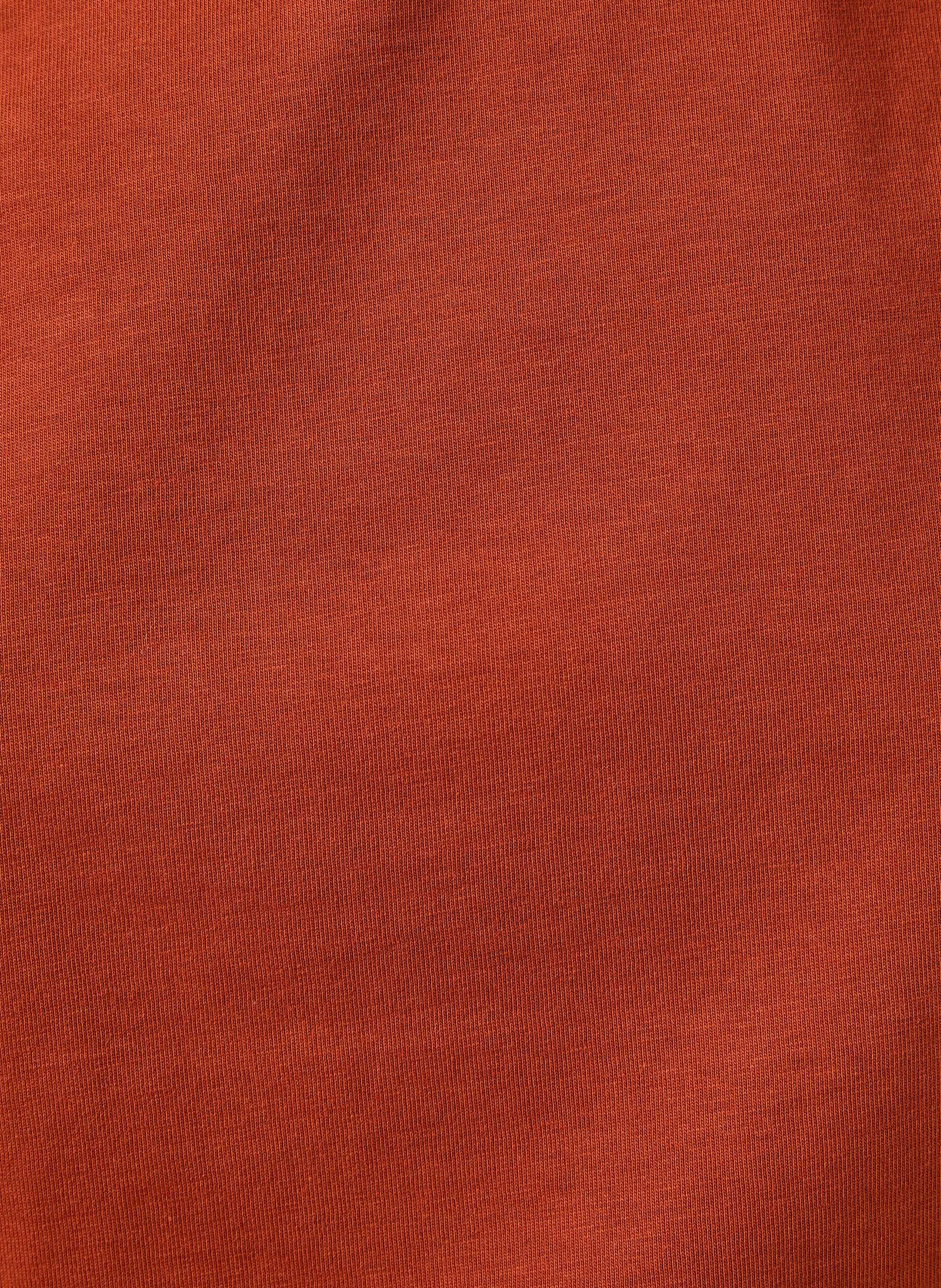 Recht T-shirt met ronde hals van biologisch katoen LA FEE MARABOUTEE Oranje