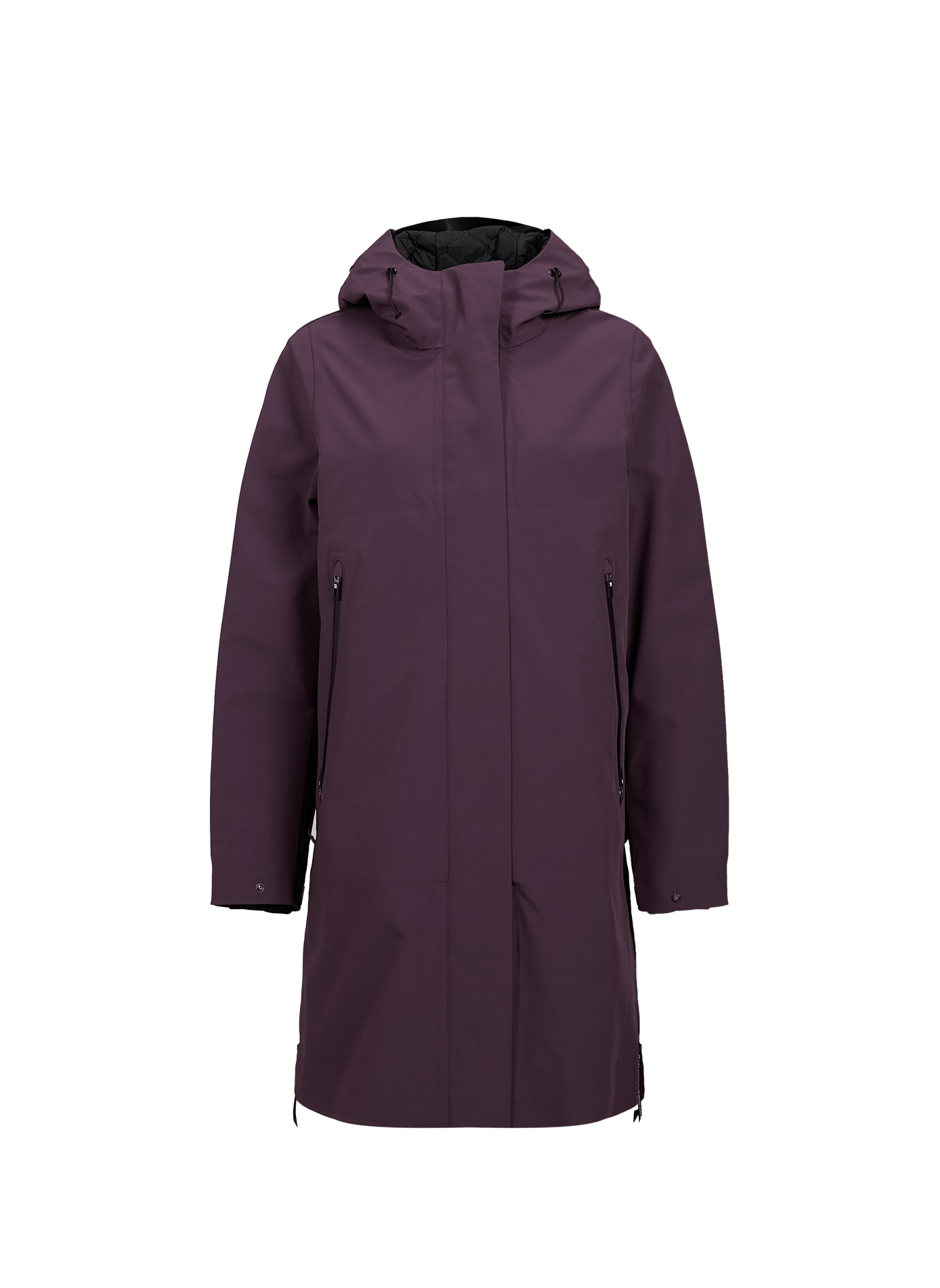 PLANCK long straight hooded parka KRAKATAU Red