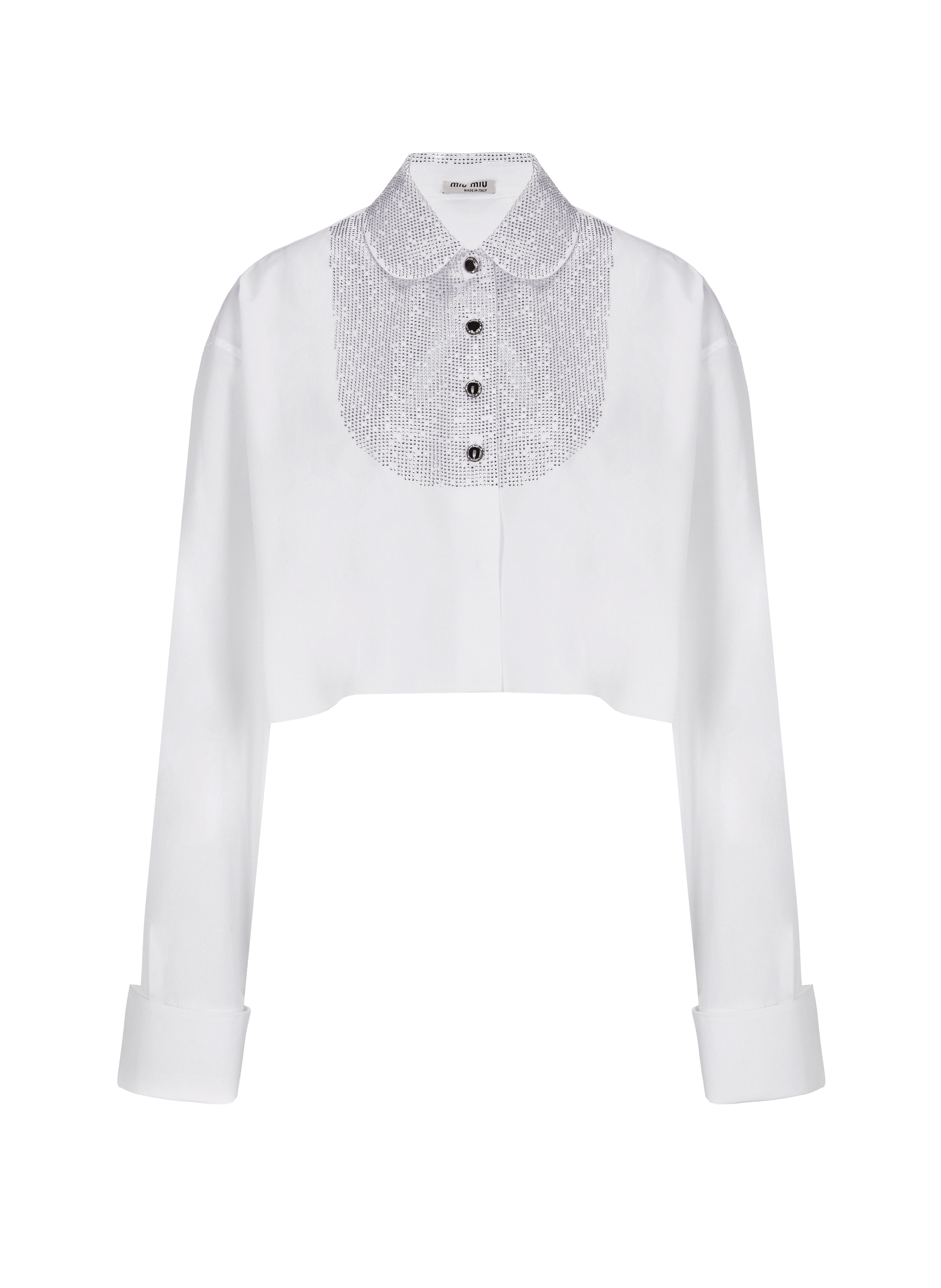 Chemise courte en popeline de coton