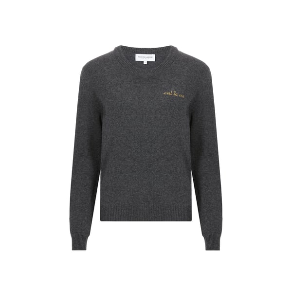 Pull en laine recyclée C'est la vie