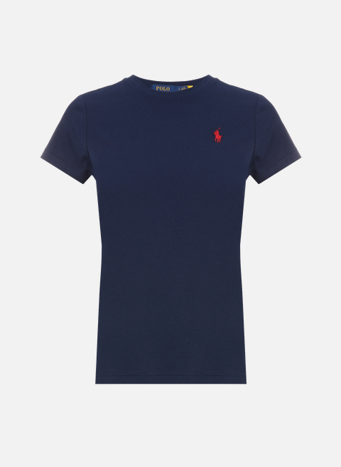 Blaues Rundhals-T-Shirt aus BaumwollePOLO RALPH LAUREN 