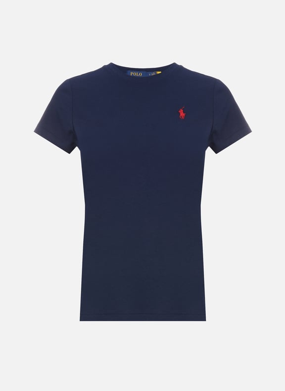 Round-neck cotton T-shirt Blue by POLO RALPH LAUREN POLO RALPH LAUREN Round-neck cotton T-shirt Blue
