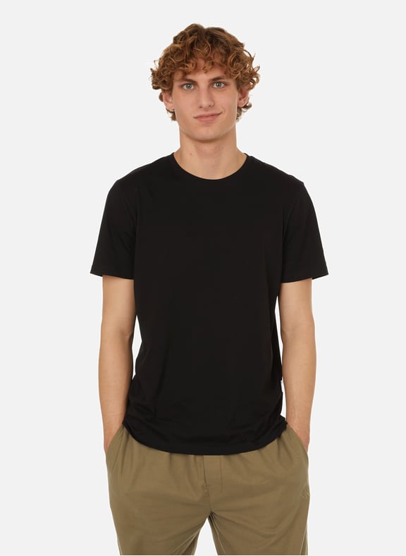 Cotton T-shirt Black by SELECTED SELECTED Cotton T-shirt Black