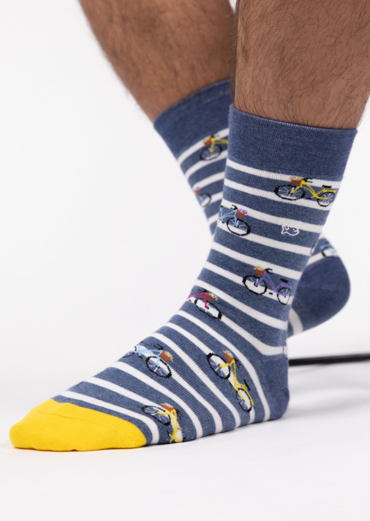 Chaussettes en coton peigné à motifs BILLYBELT Bleu