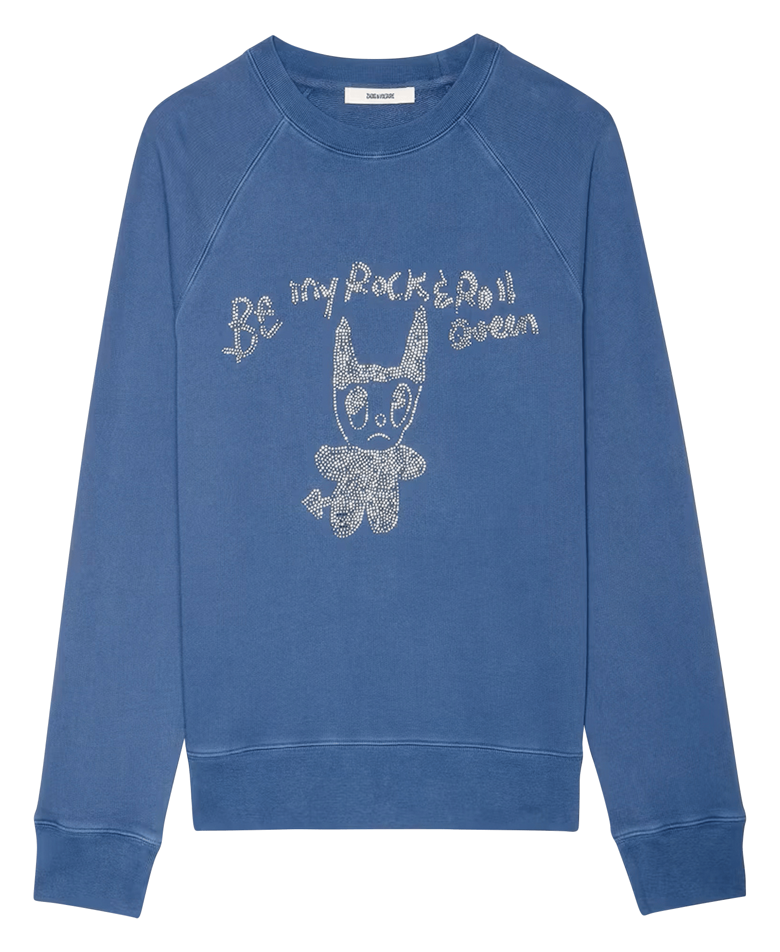 Sweat imprimé en coton upper ZADIG&VOLTAIRE Bleu