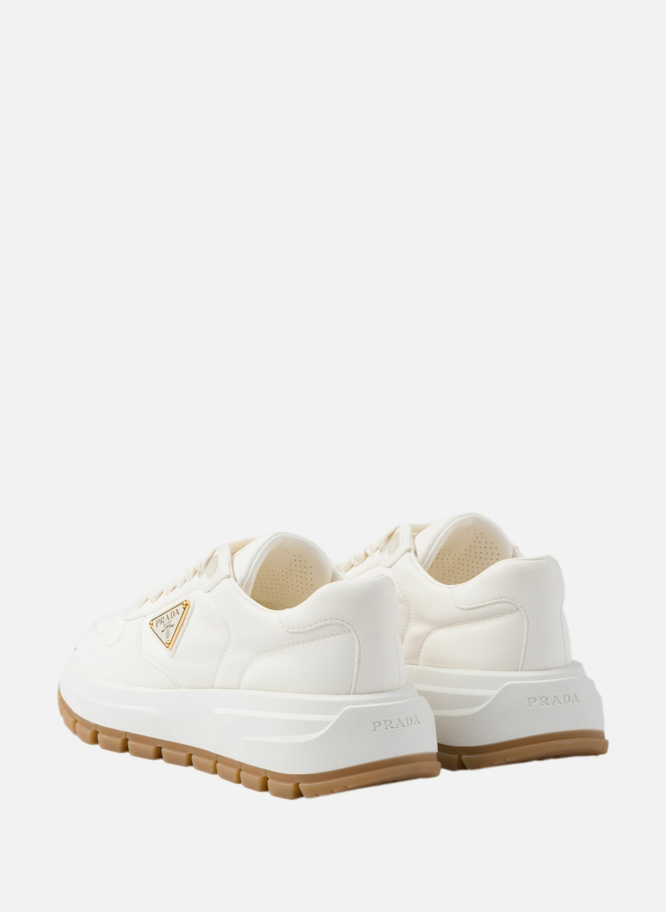 Baskets prax 01 en cuir PRADA Beige