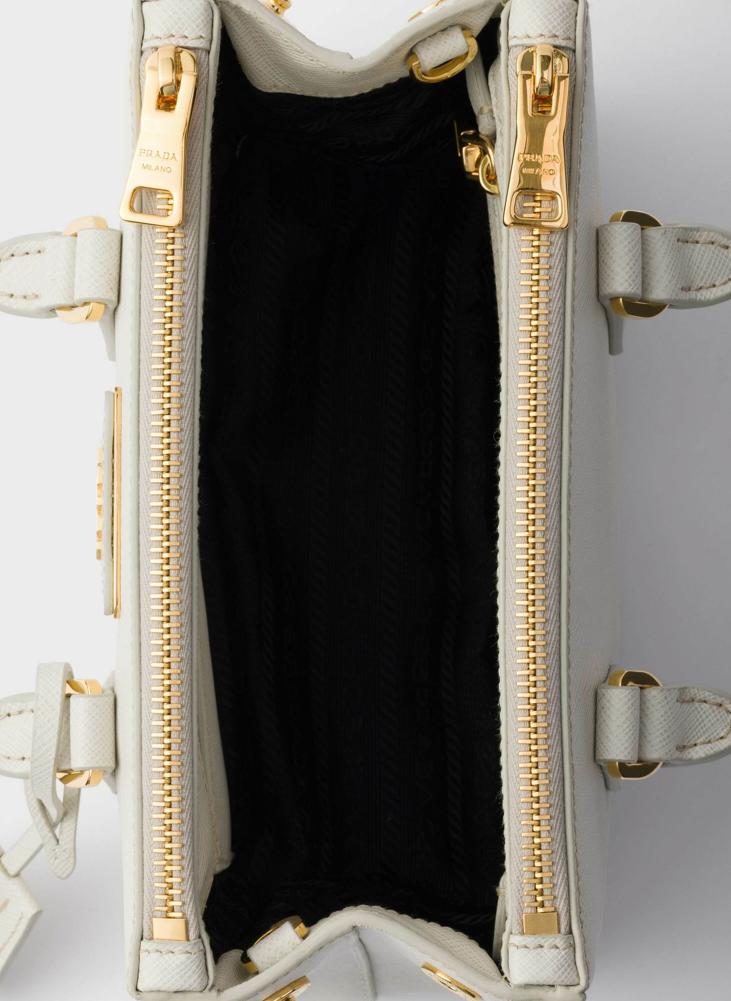 Mini sac en cuir saffiano prada galleria PRADA Beige