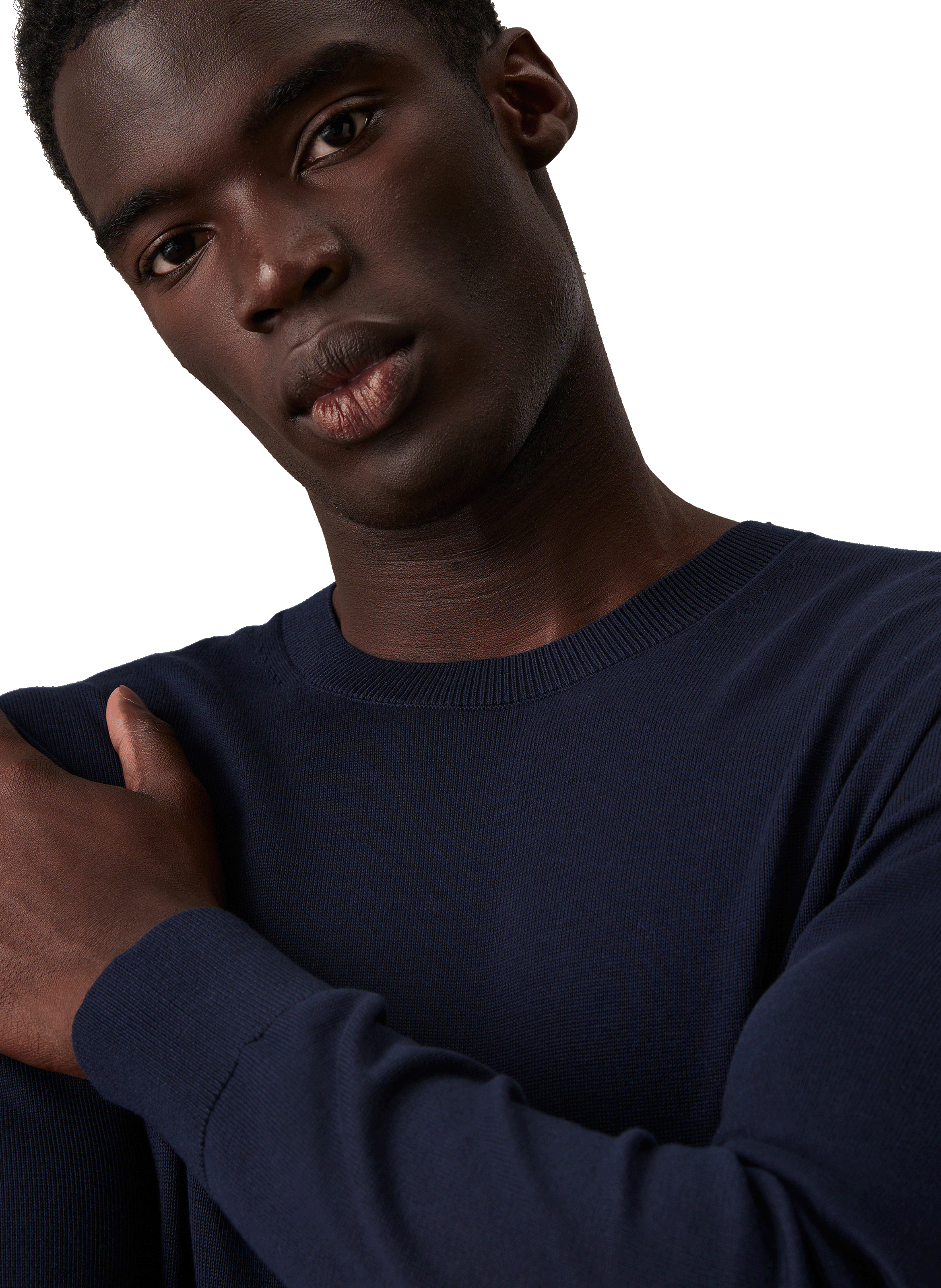 Fluffy cotton sweater CALVIN KLEIN Blue