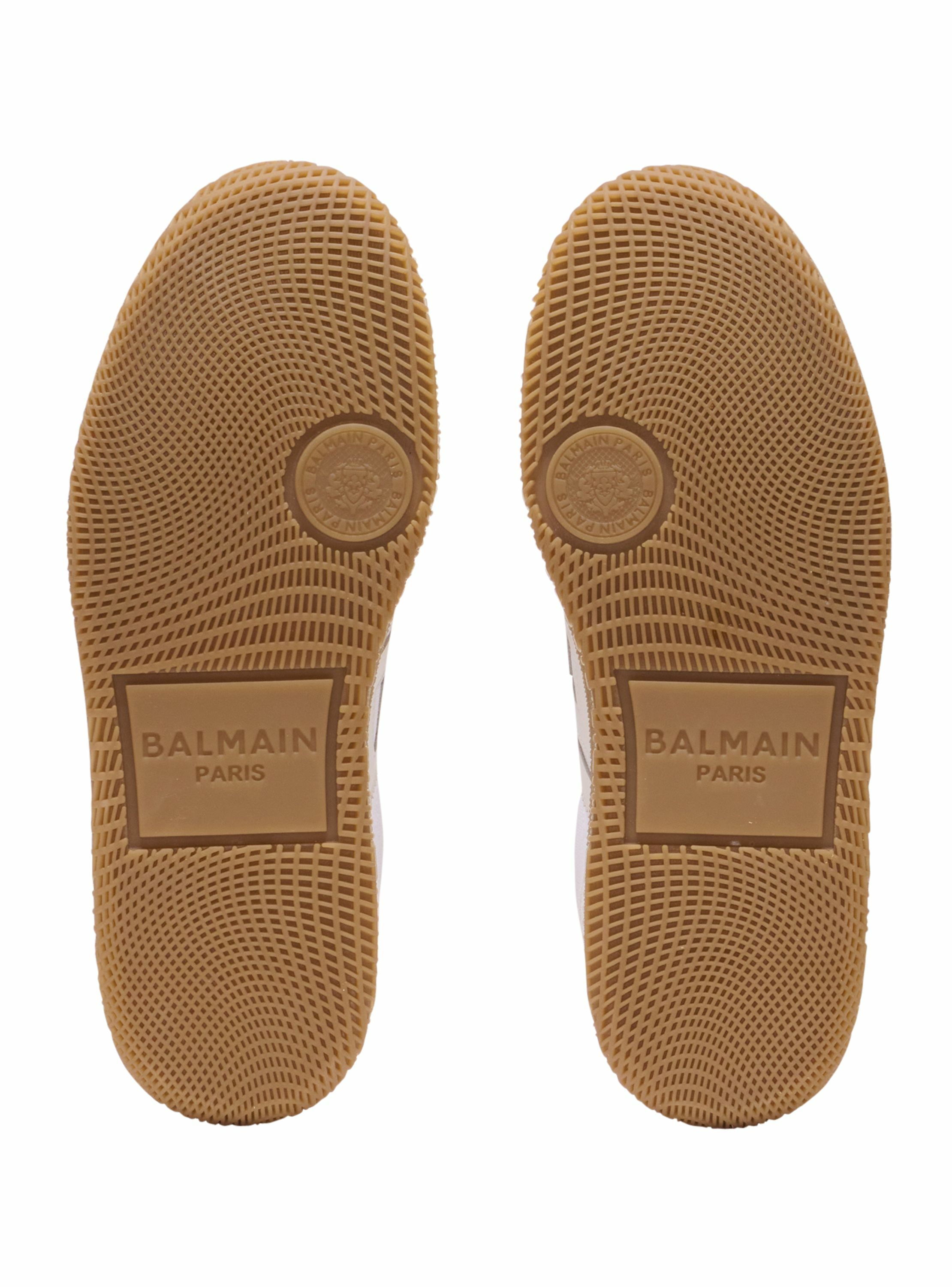 Baskets balmain swan en cuir et toile BALMAIN Blanc