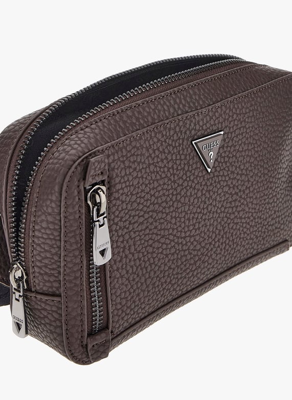 Grained waist bag | Brown by GUESS Grained waist bag Brown