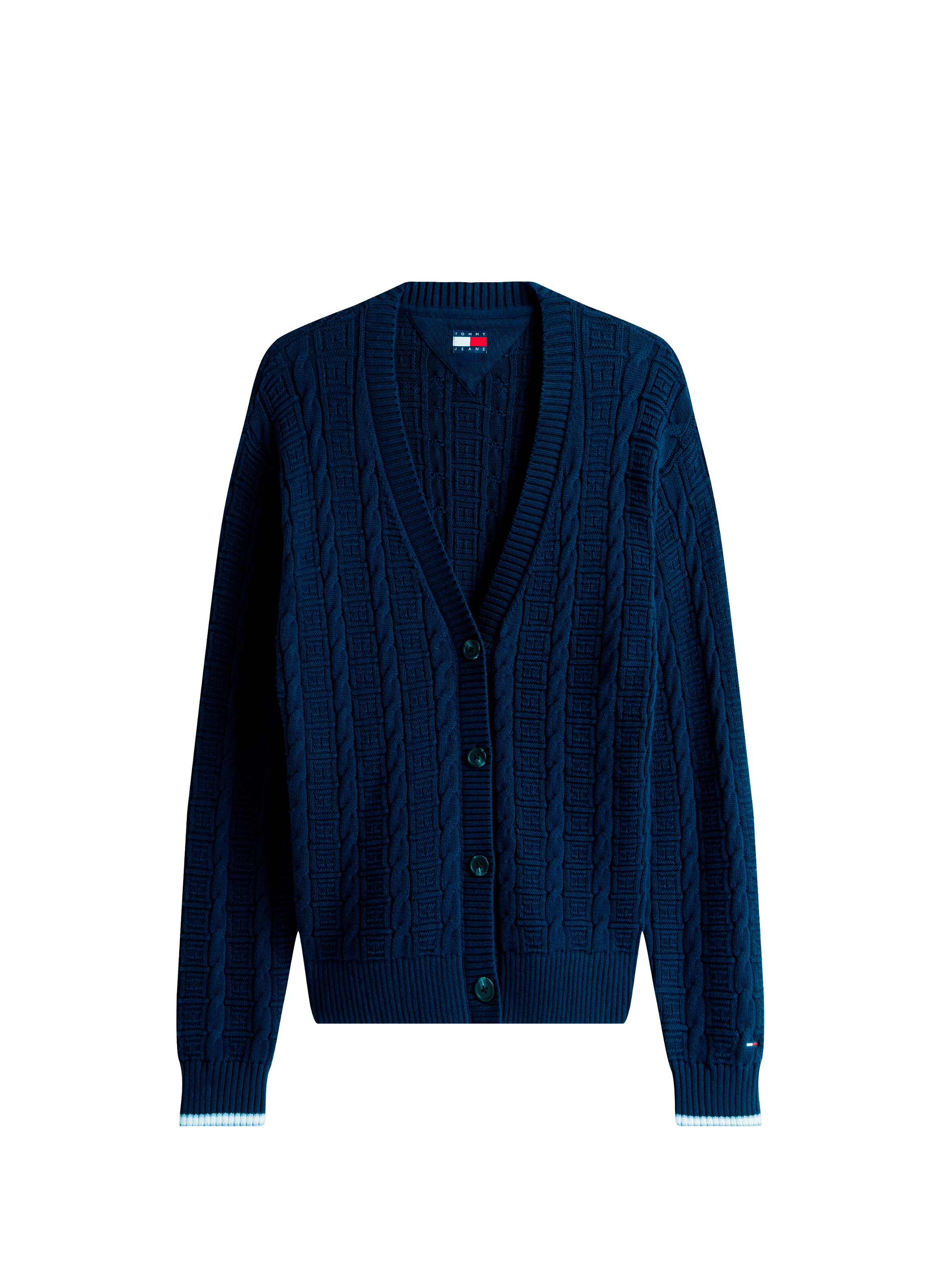 Cardigan en maille torsadée TOMMY HILFIGER Bleu