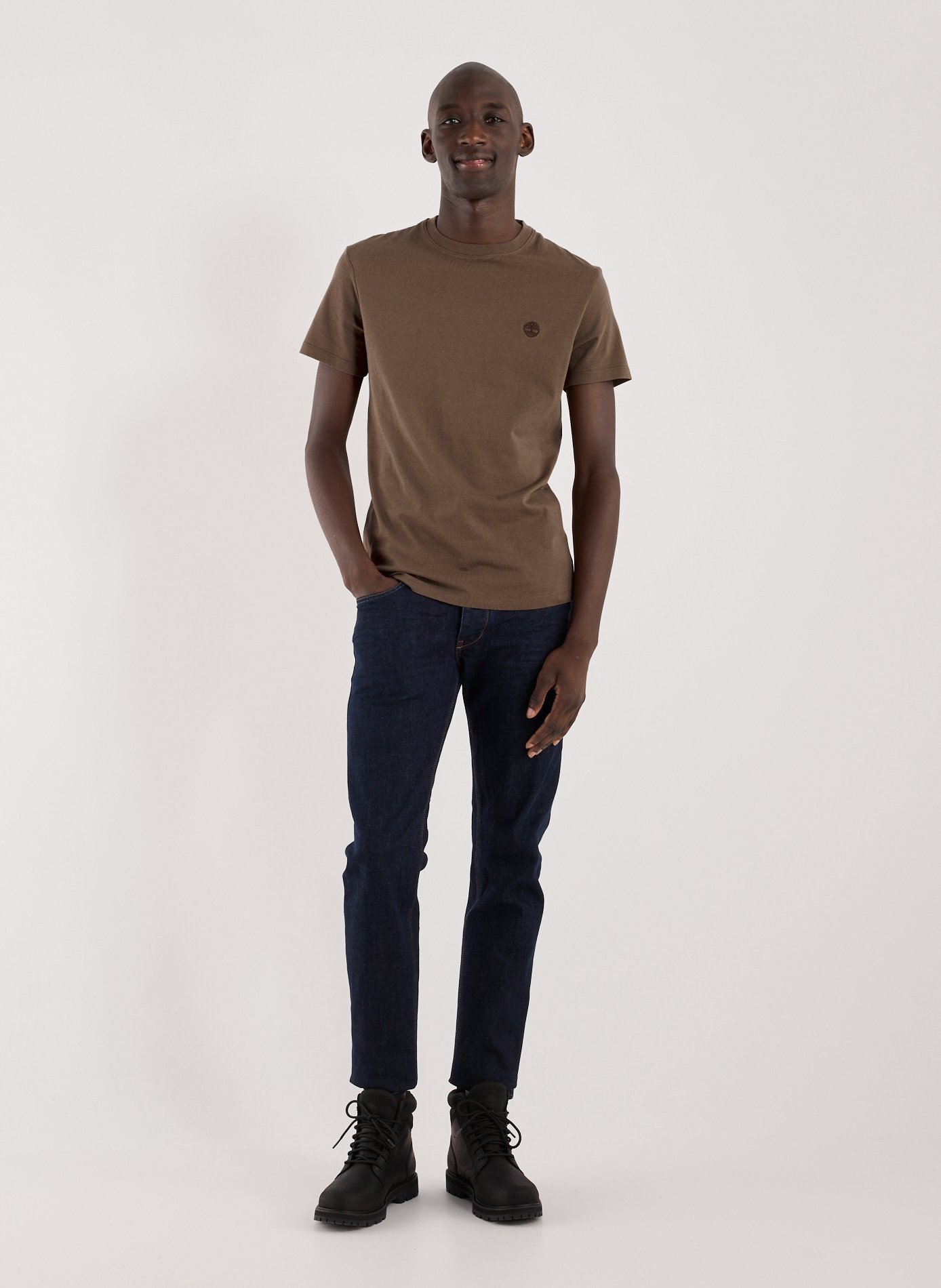 Classic Cotton T-Shirt TIMBERLAND Brown