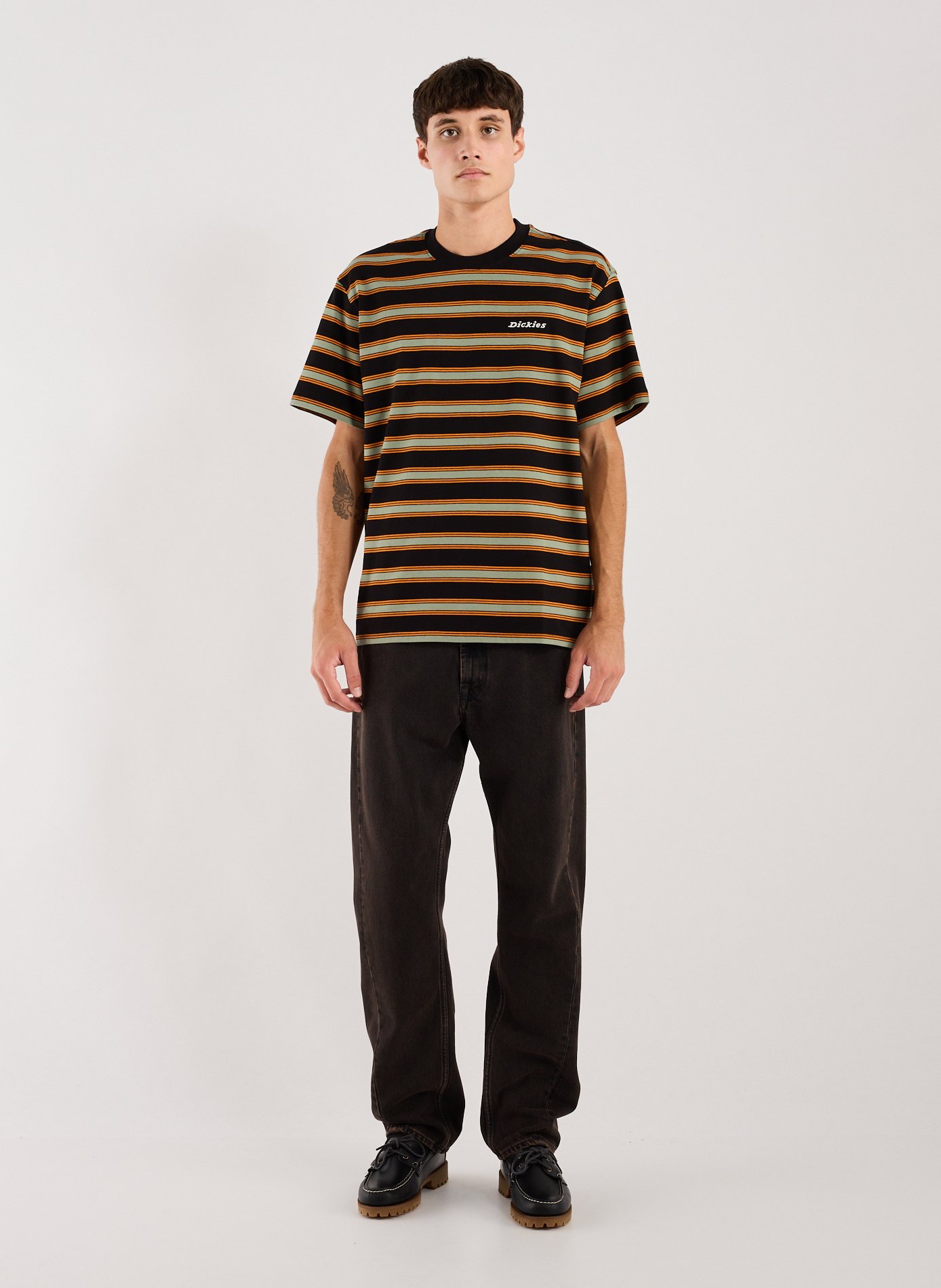 Striped T-shirt DICKIES Black